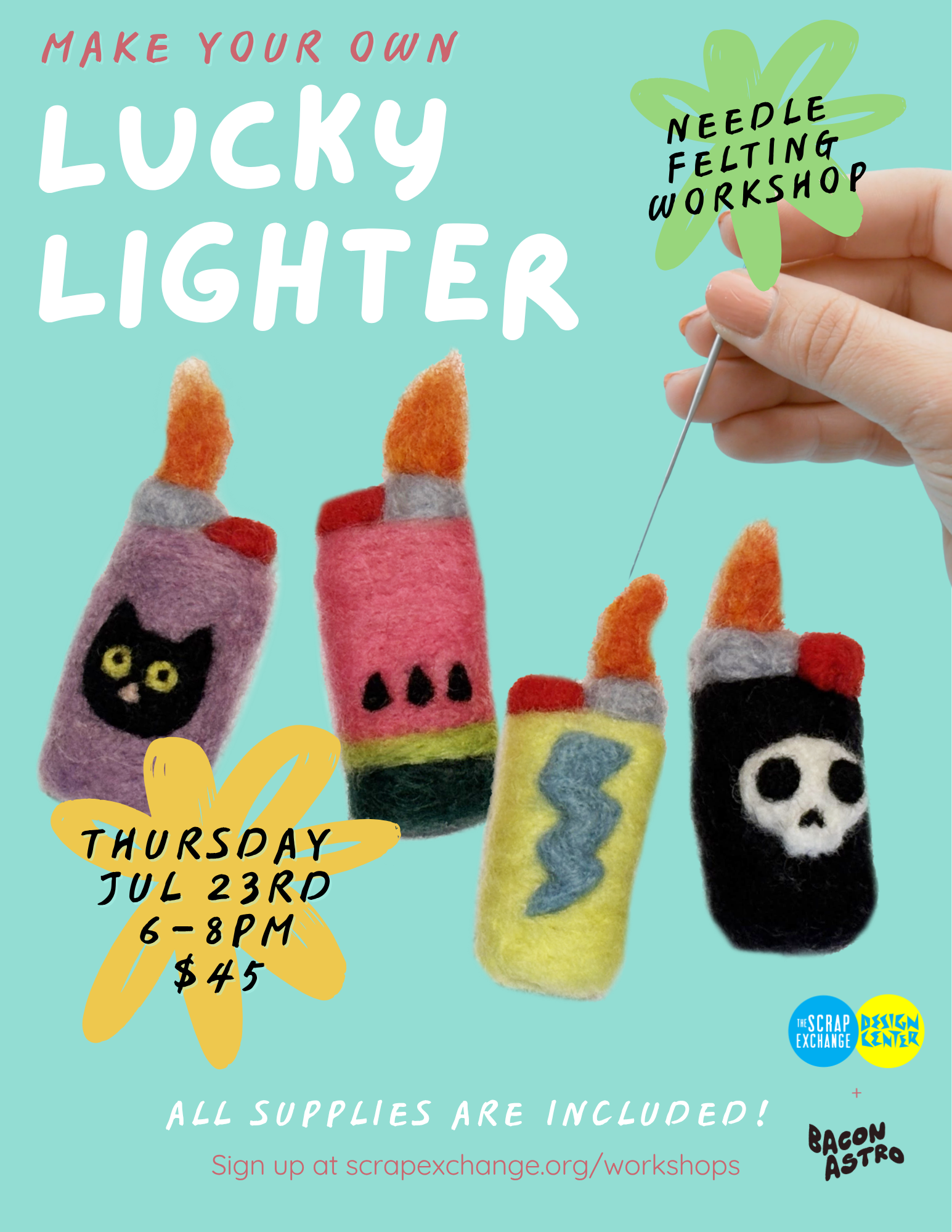 Class: Needle Felt Your Own Lucky Lighter