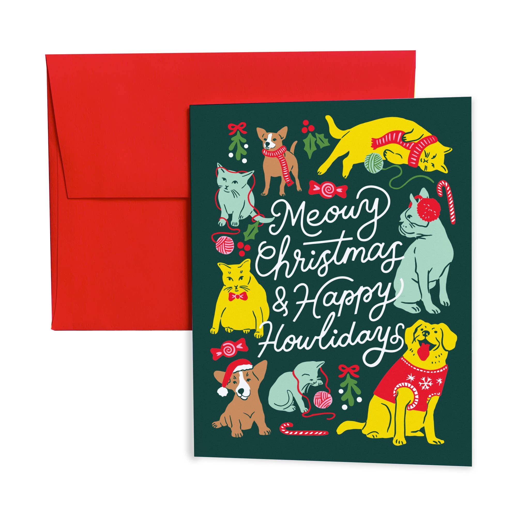 Meowy Howlidays A2 Card