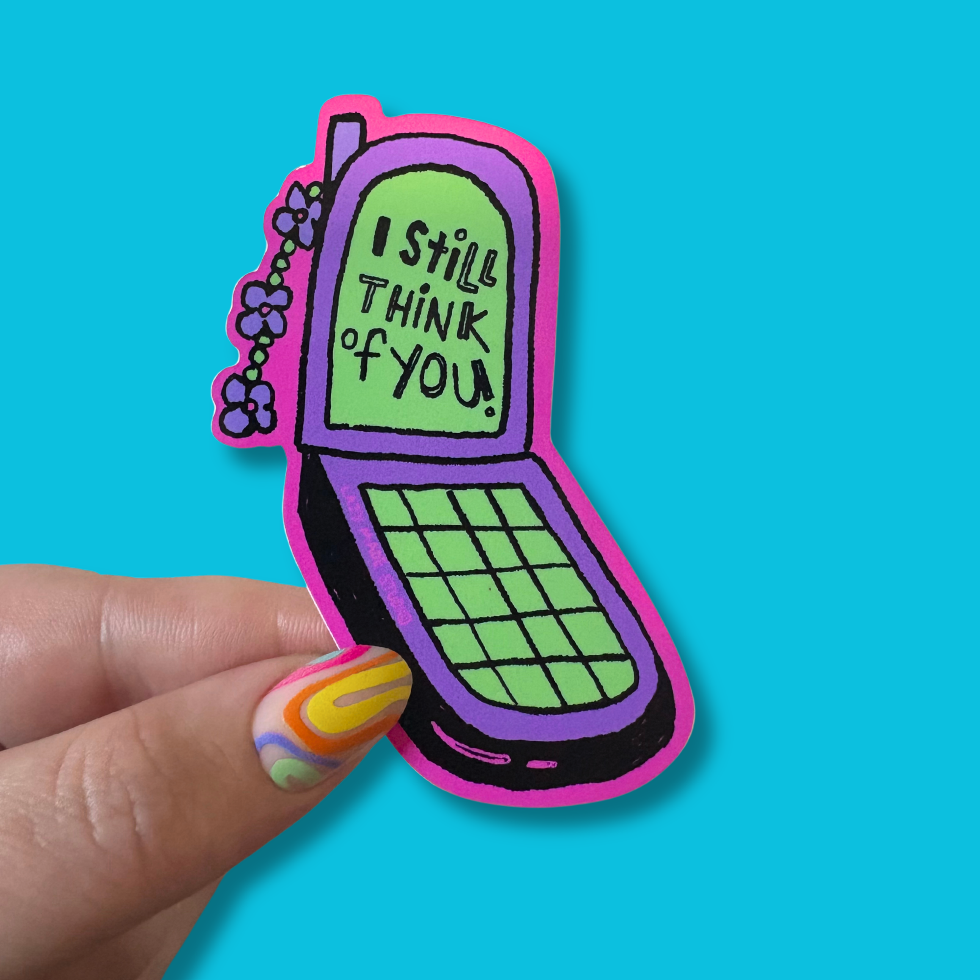I Still Think of You Retro Phone Waterproof Sticker
