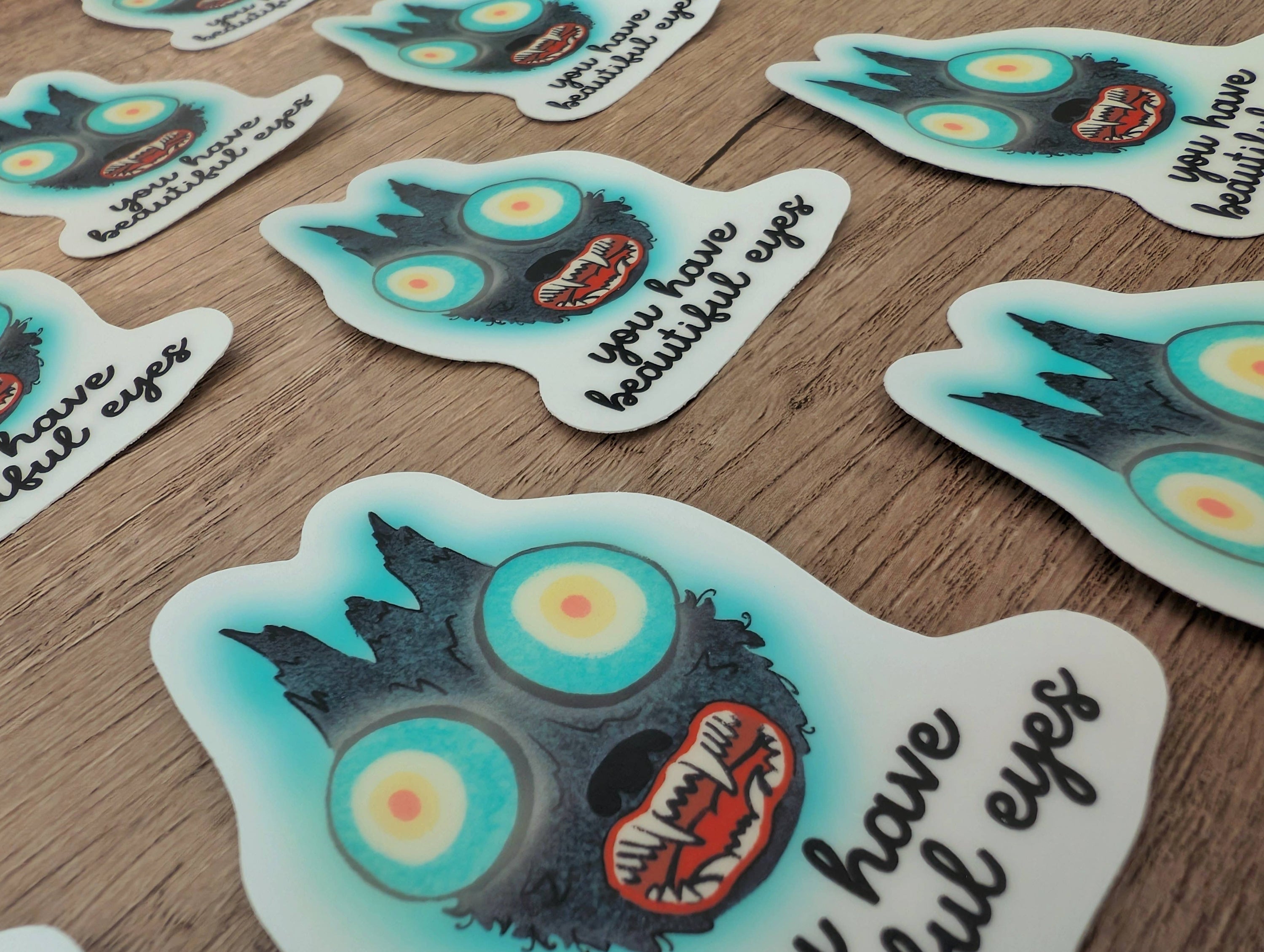 Beautiful Eyes - Glow in the Dark Over the Garden Wall Vinyl Sticker