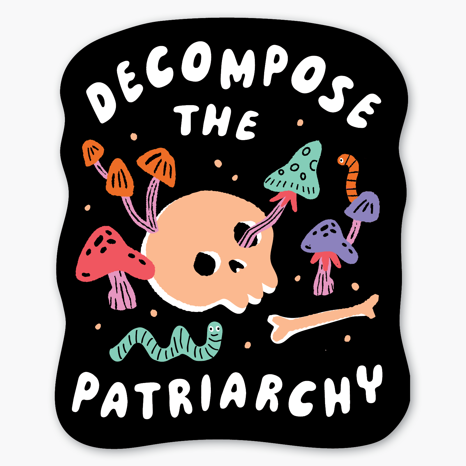 Patriarchy Skull Sticker