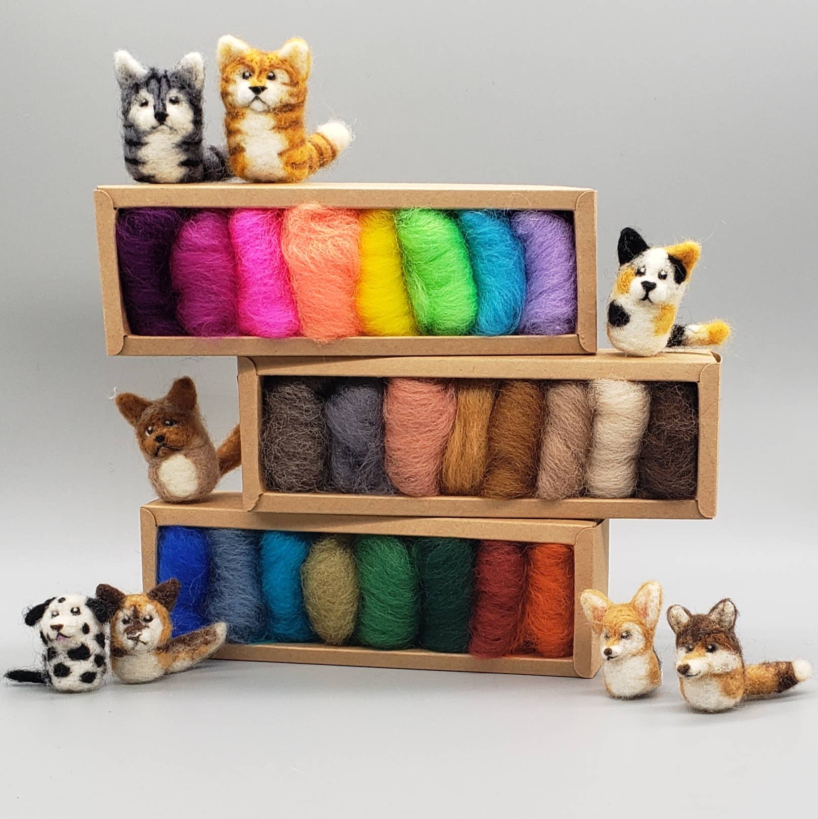 Small Size - Extra Wool Color Box- Five Color Options