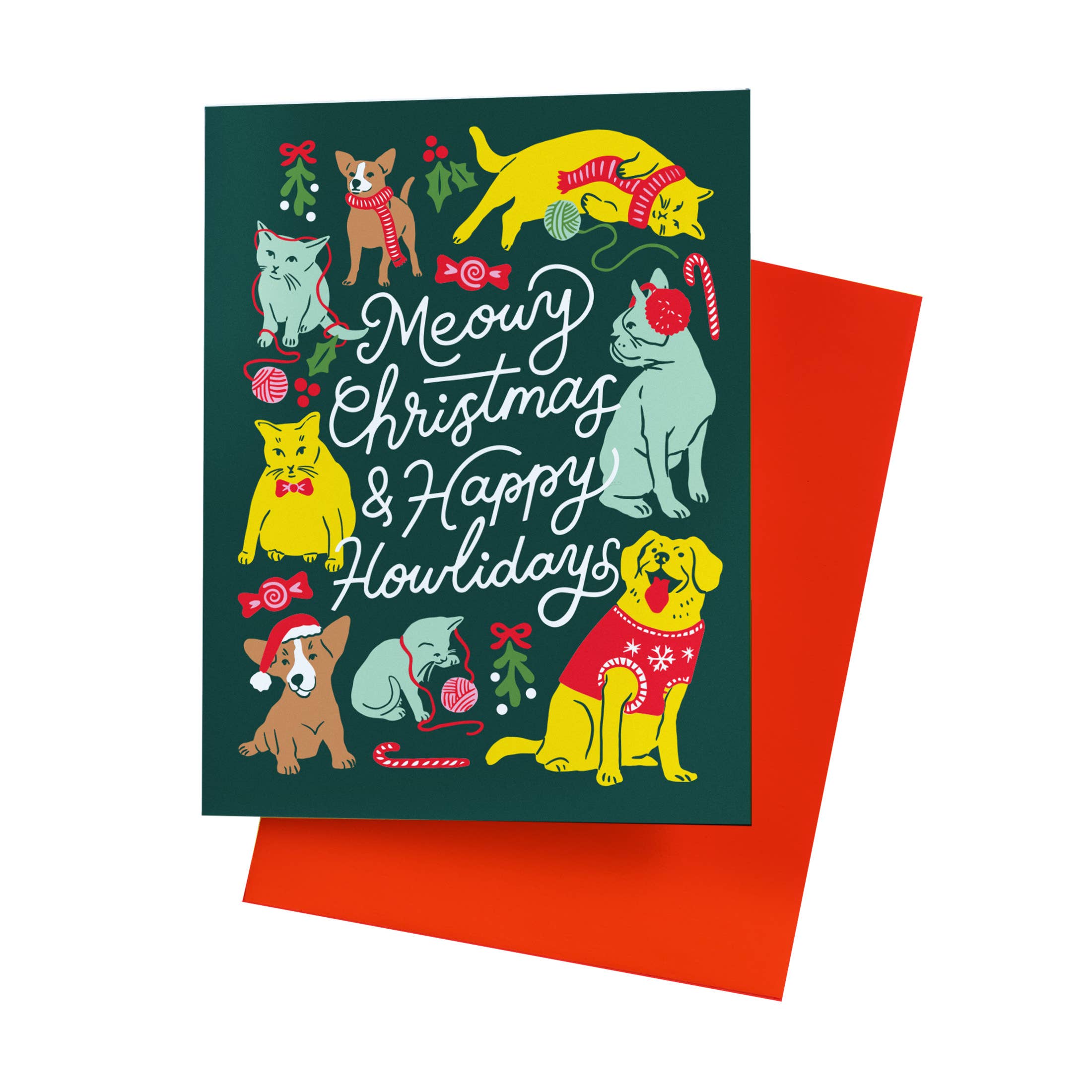 Meowy Howlidays A2 Card