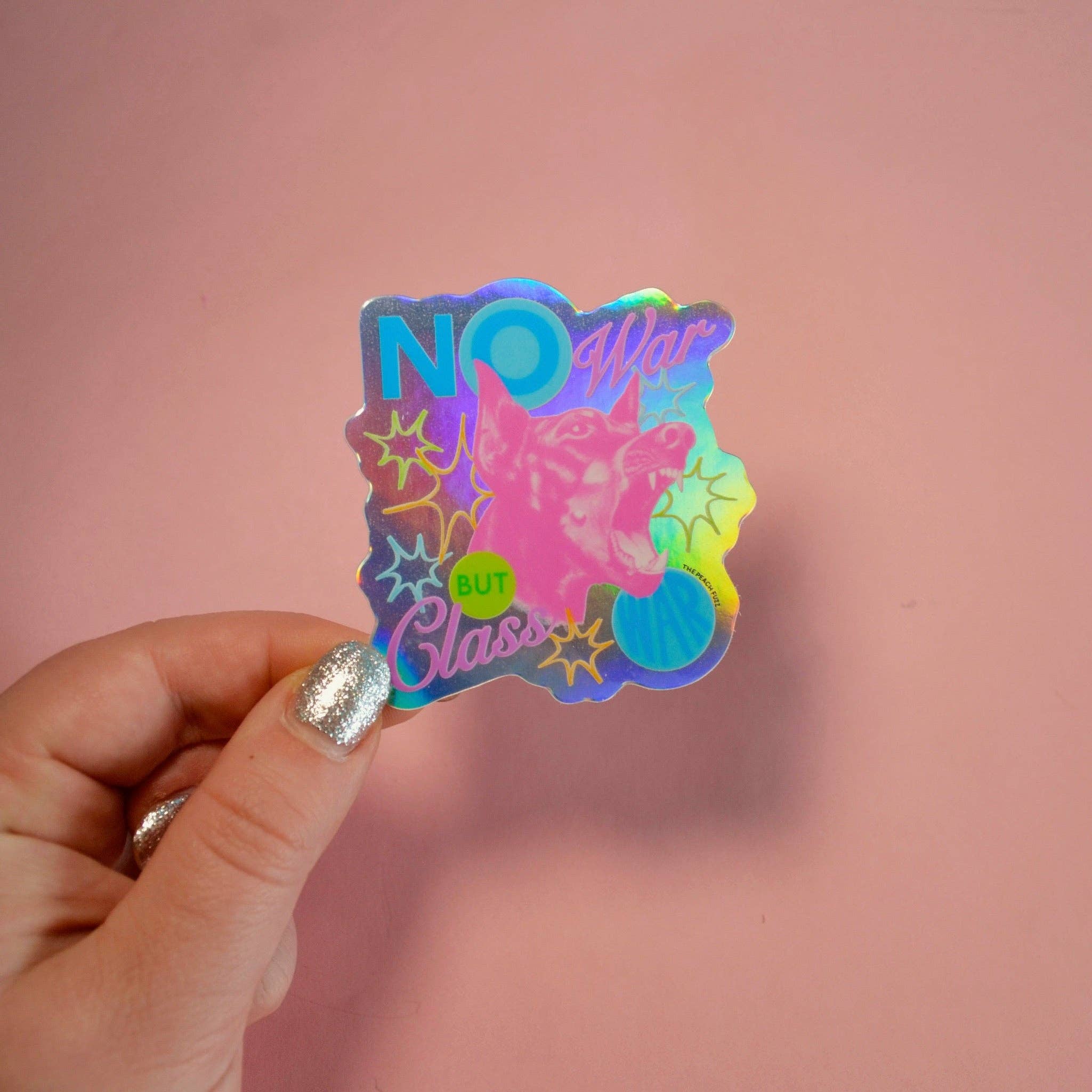 No War But Class War Holographic Sticker
