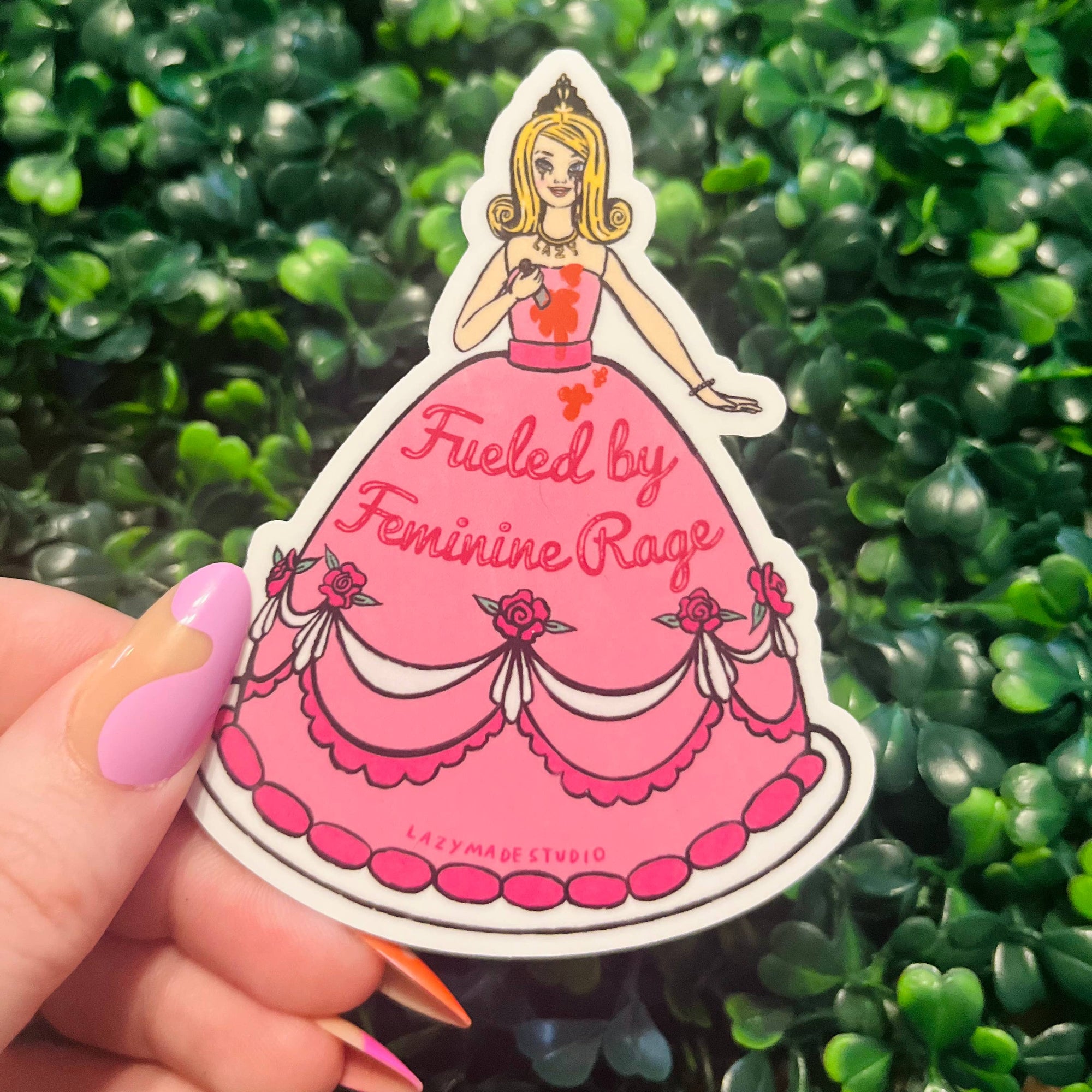 Fueled by Feminine Rage Waterproof Sticker