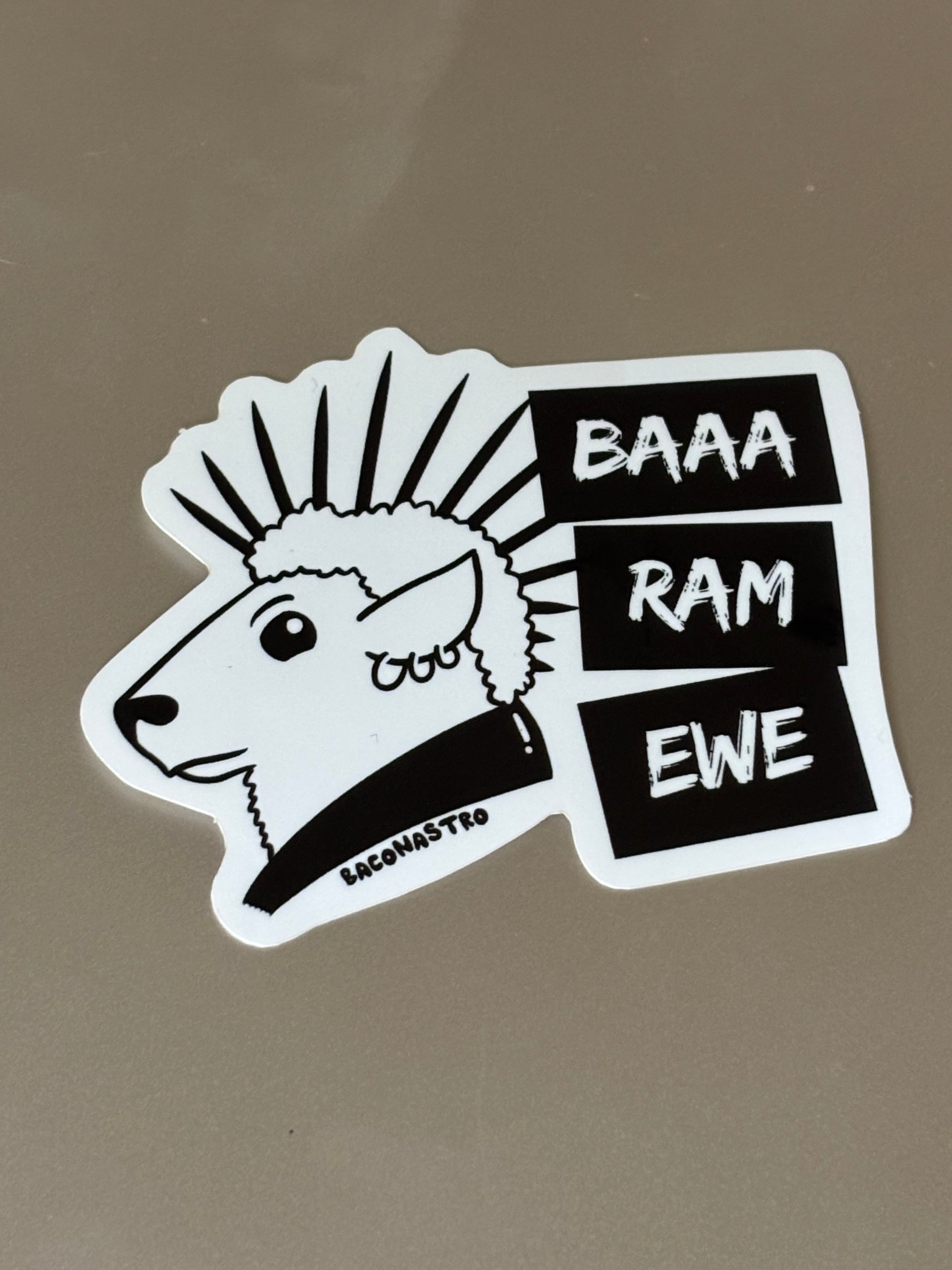 Baa Ram Ewe - Punky Sheep Sticker