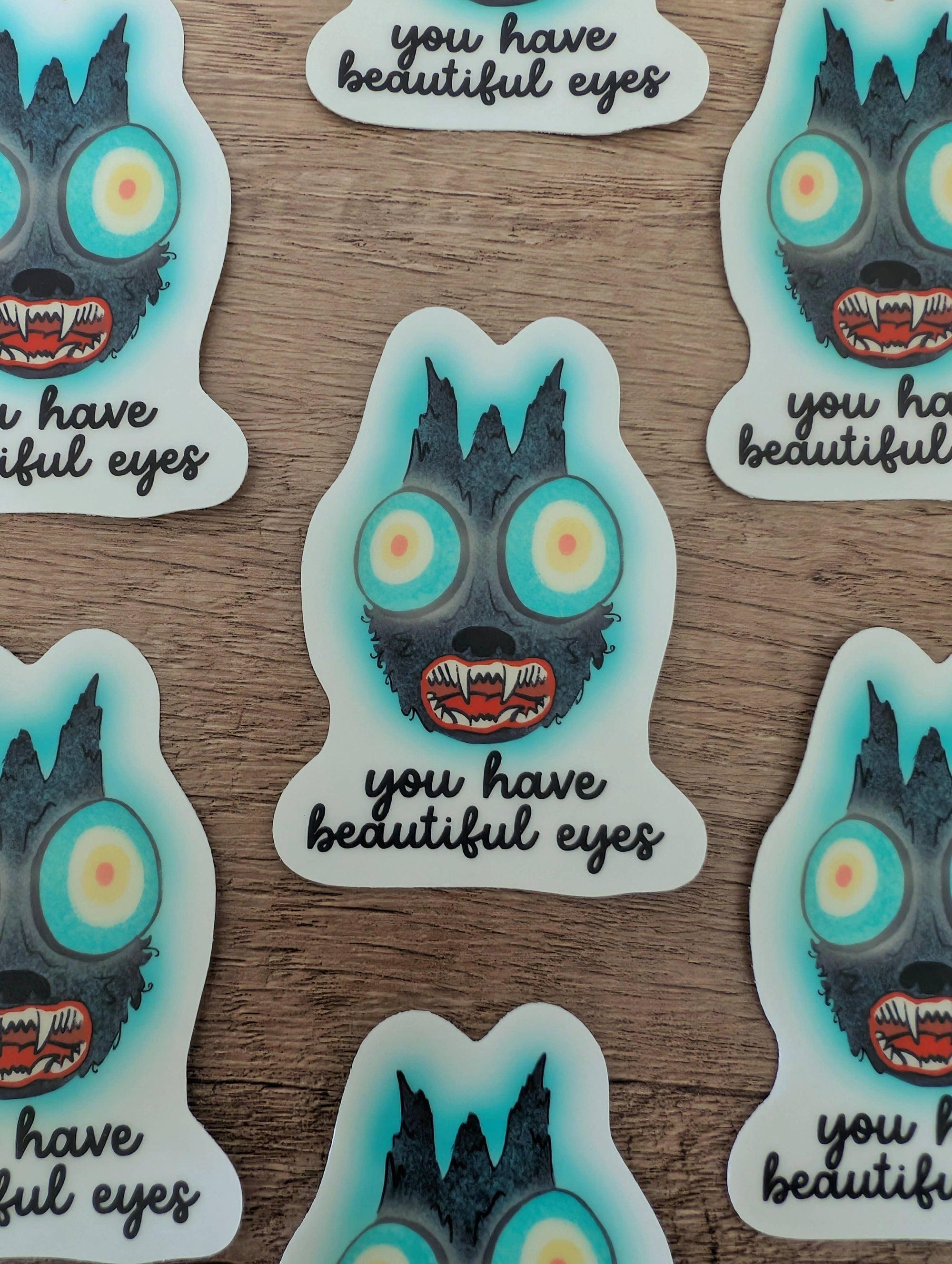 Beautiful Eyes - Glow in the Dark Over the Garden Wall Vinyl Sticker