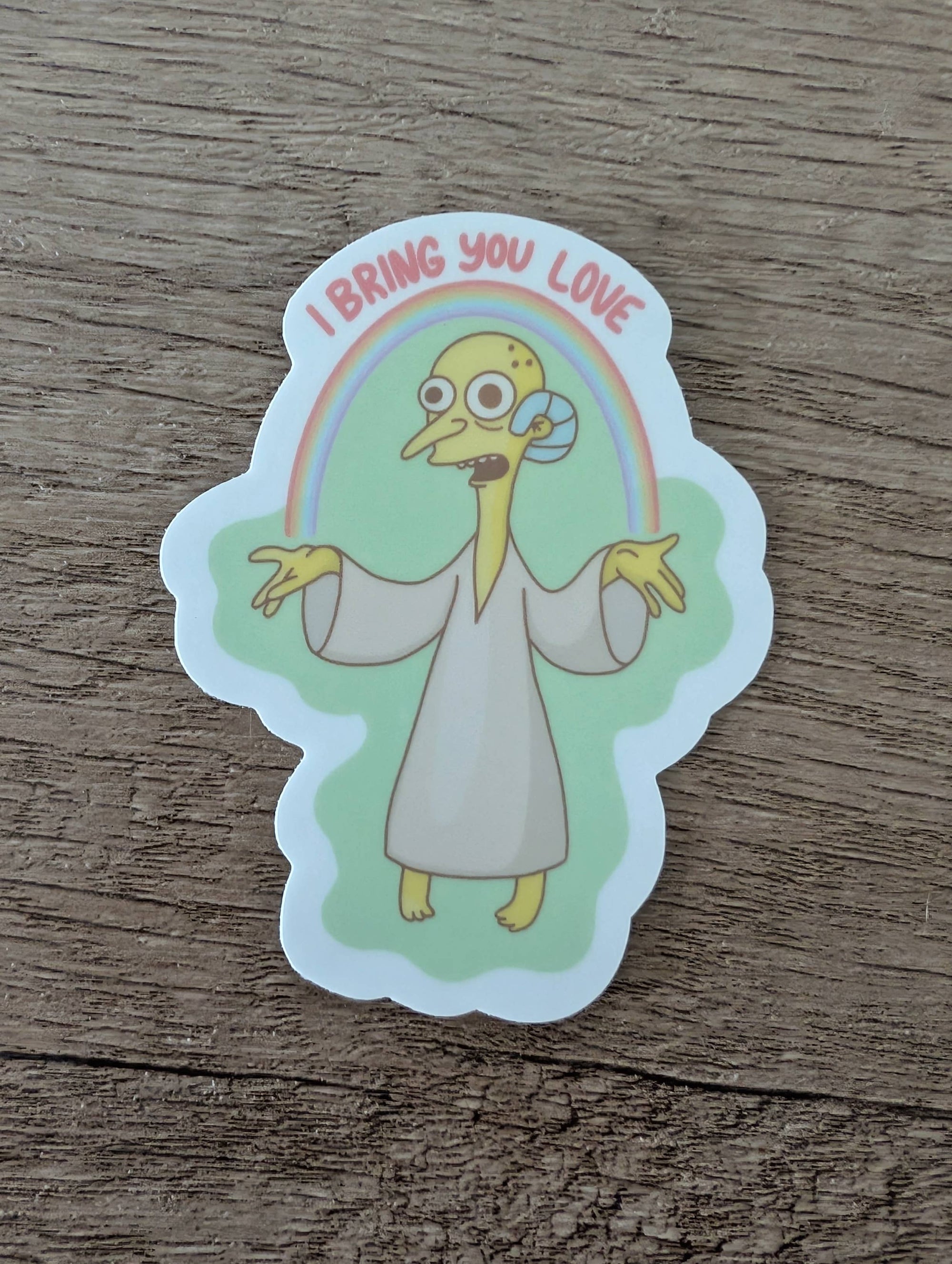 I Bring You Love - Cute Mr. Burns Simpsons Vinyl Sticker