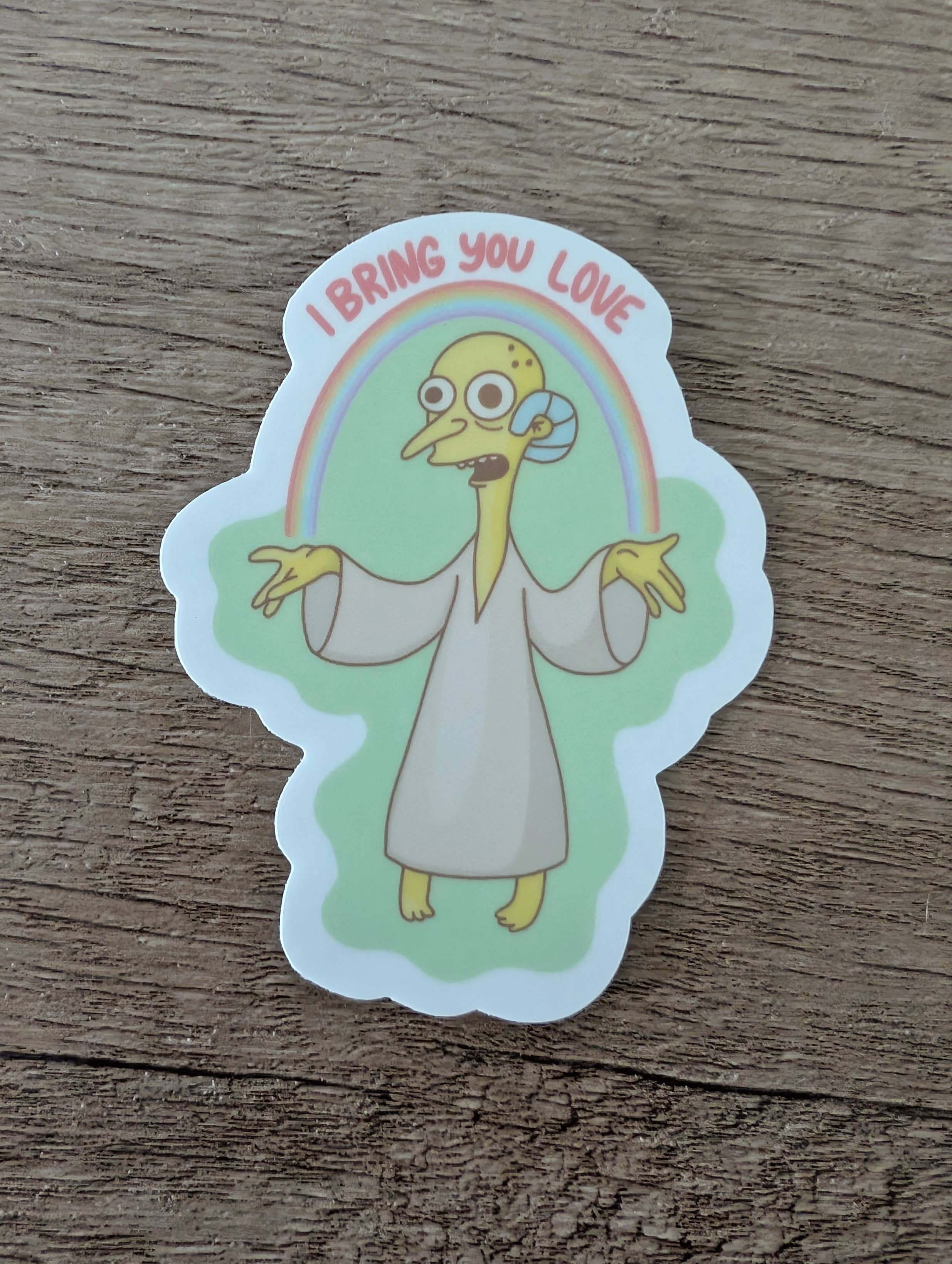 I Bring You Love - Cute Mr. Burns Simpsons Vinyl Sticker