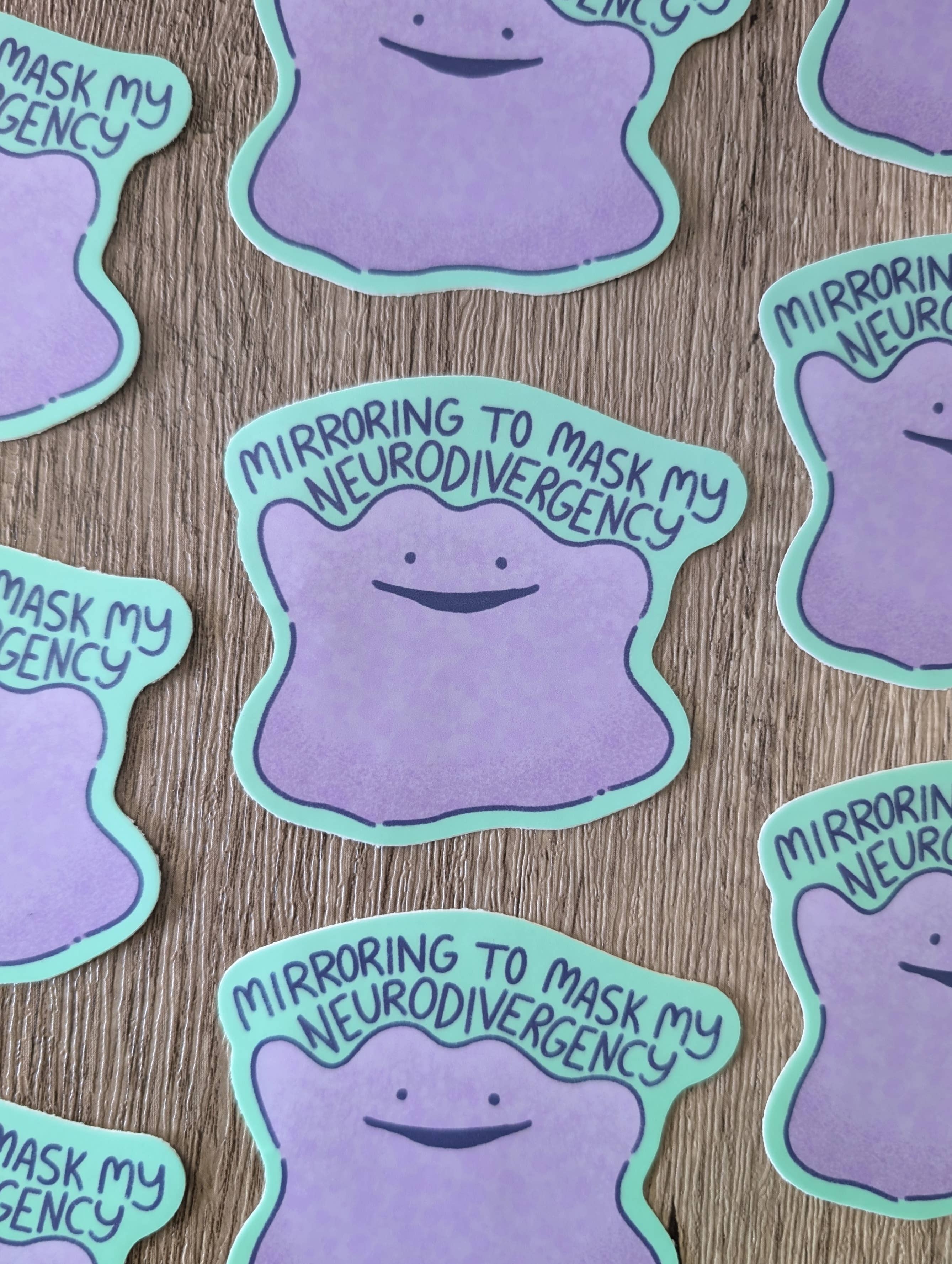 Ditto Mirroring - Cute Pokémon Nintendo Game Vinyl Sticker