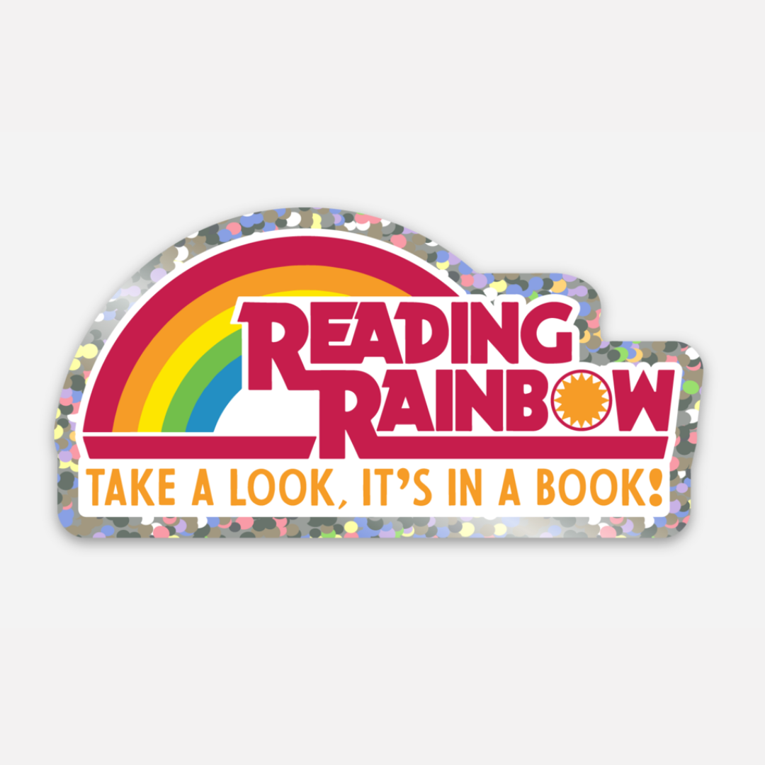 Reading Rainbow Sticker | Retro 90s Nostalgia for Book Lover