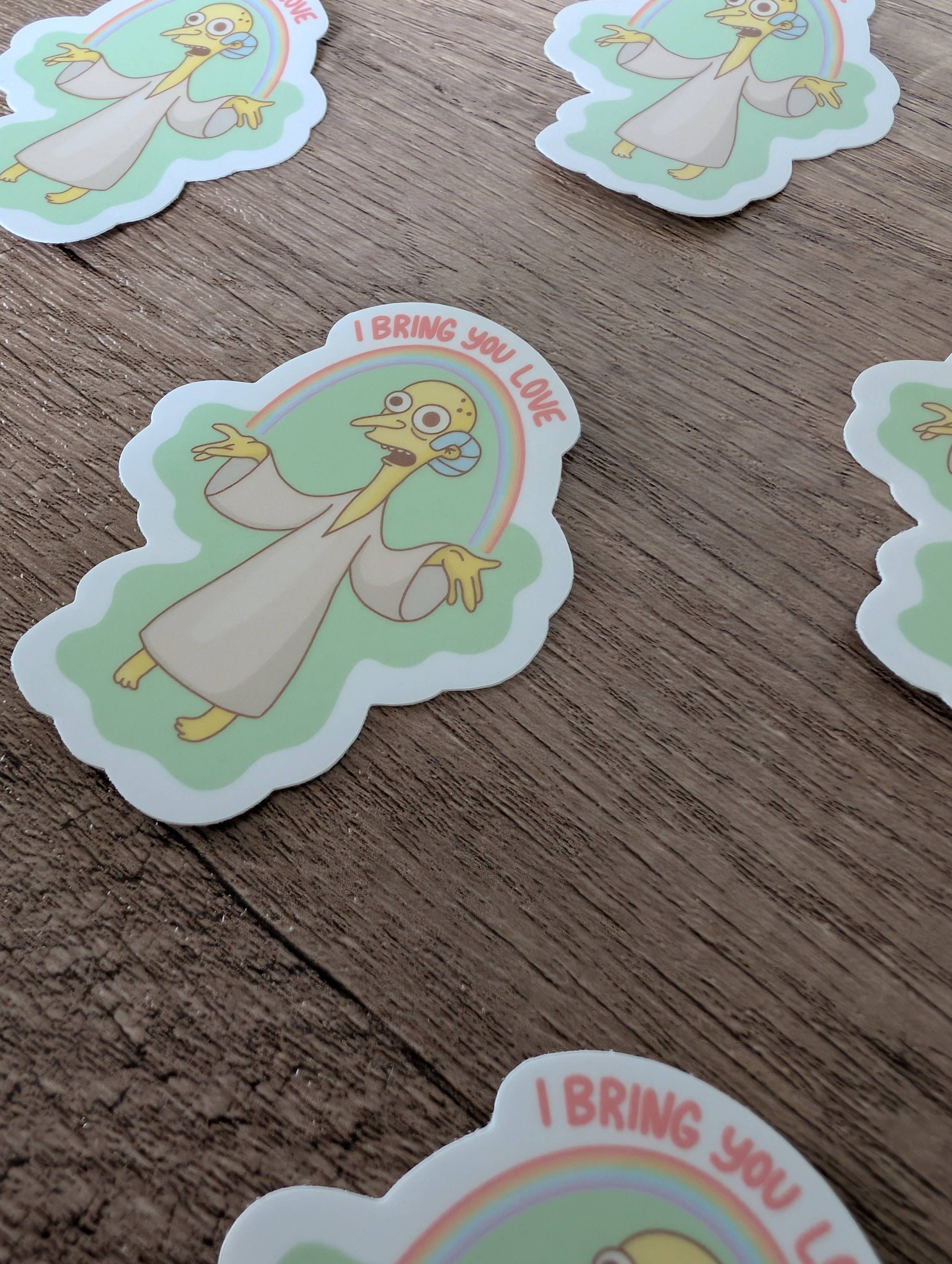 I Bring You Love - Cute Mr. Burns Simpsons Vinyl Sticker