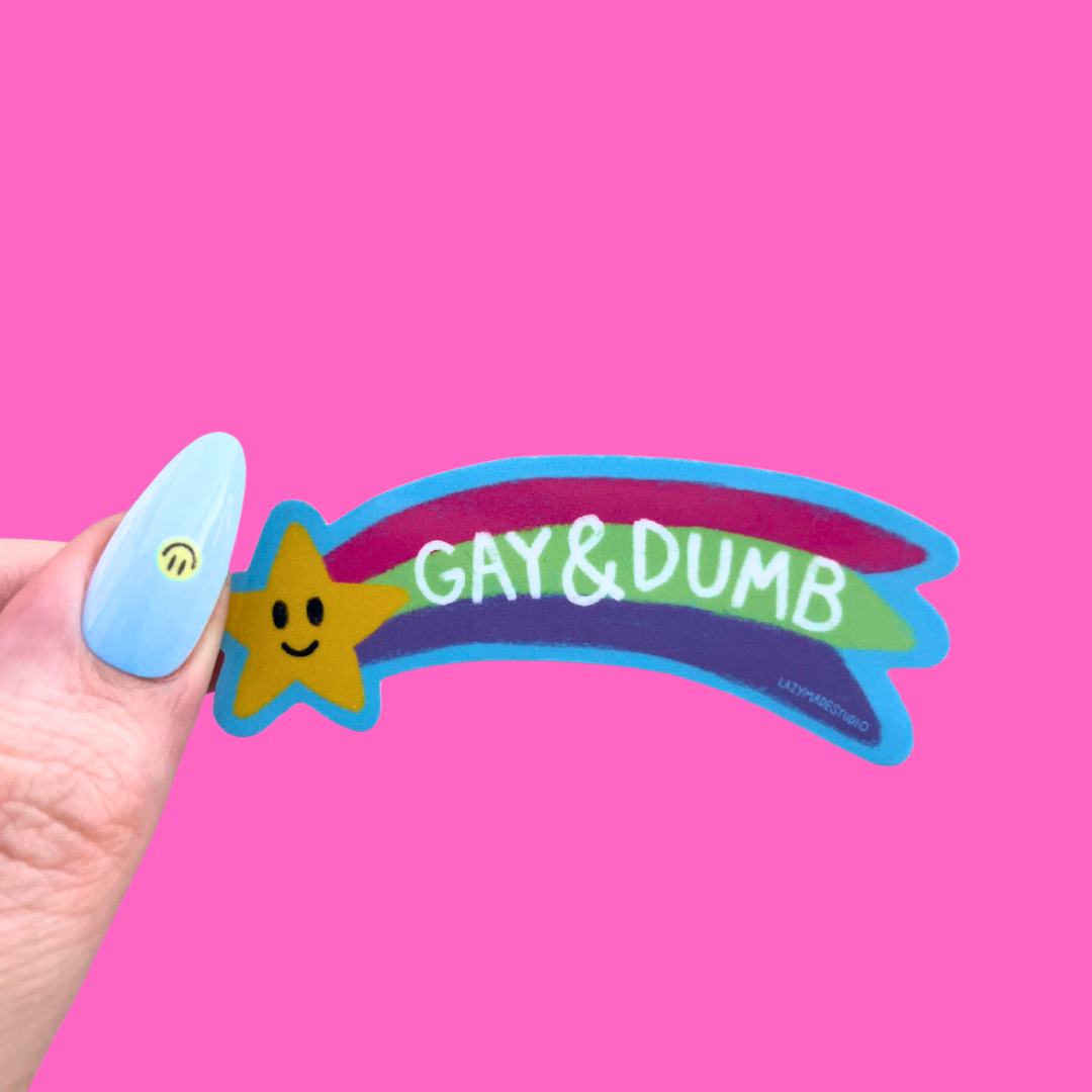 Gay & Dumb Waterproof Sticker 