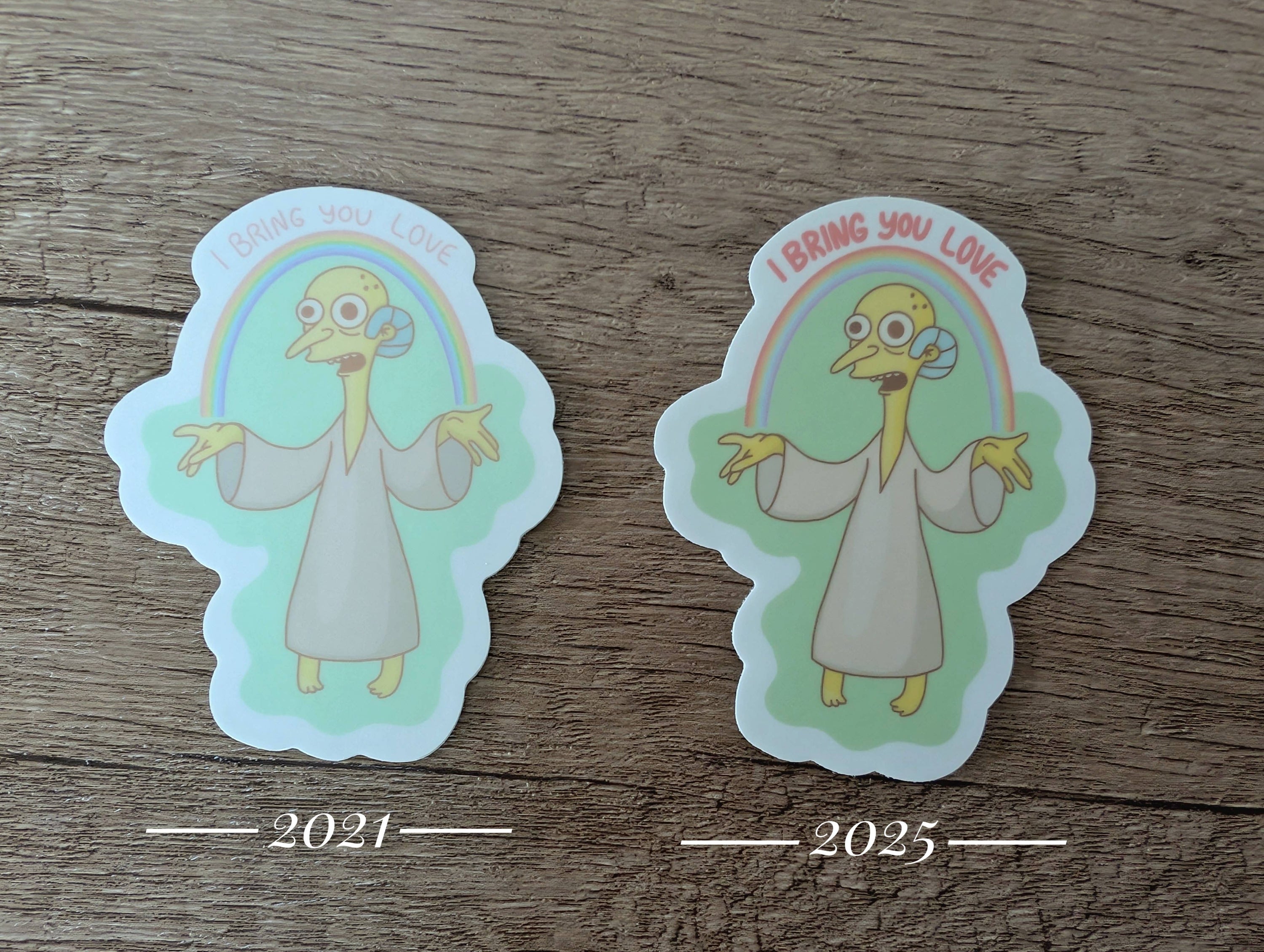 I Bring You Love - Cute Mr. Burns Simpsons Vinyl Sticker