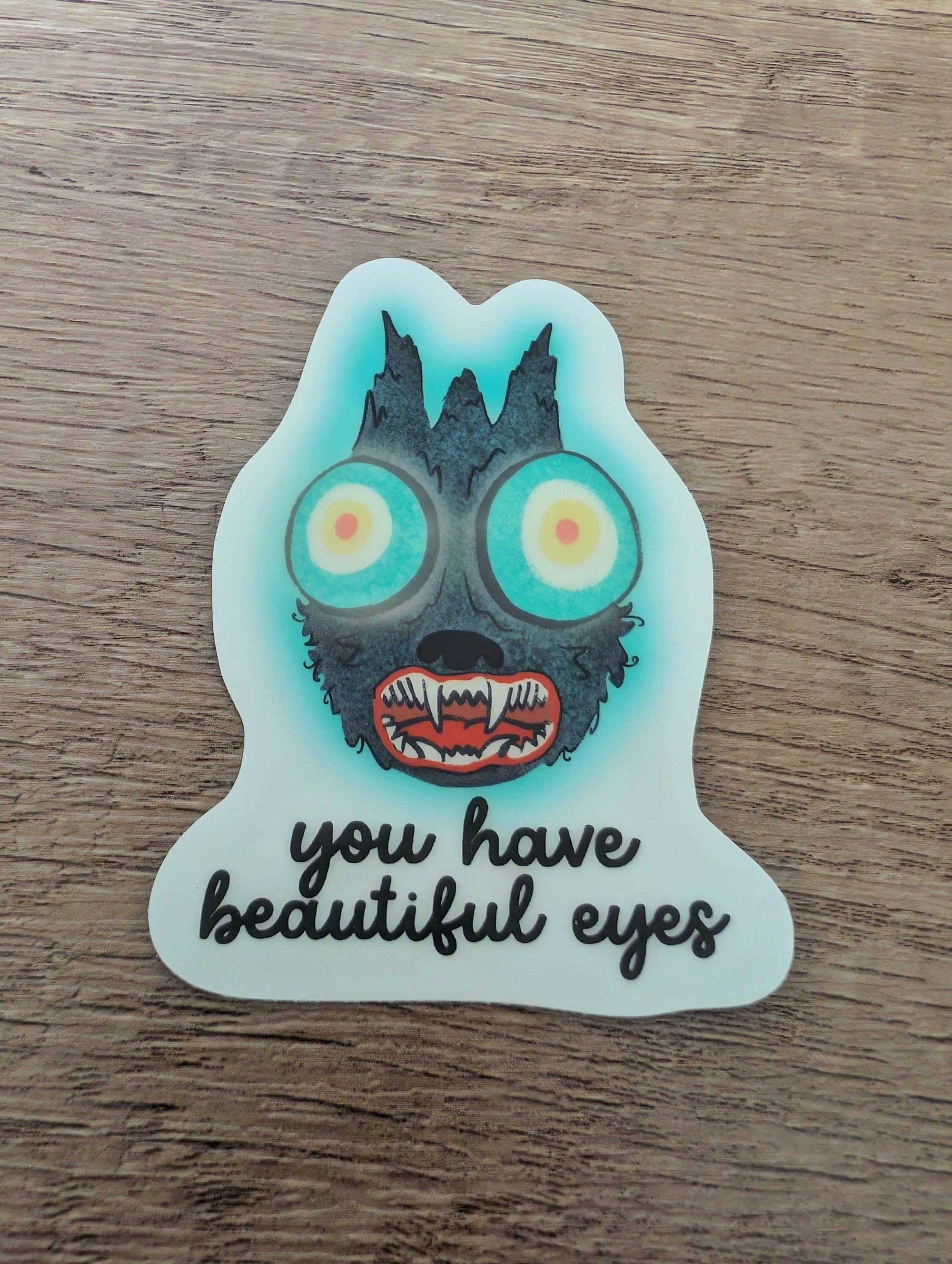 Beautiful Eyes - Glow in the Dark Over the Garden Wall Vinyl Sticker