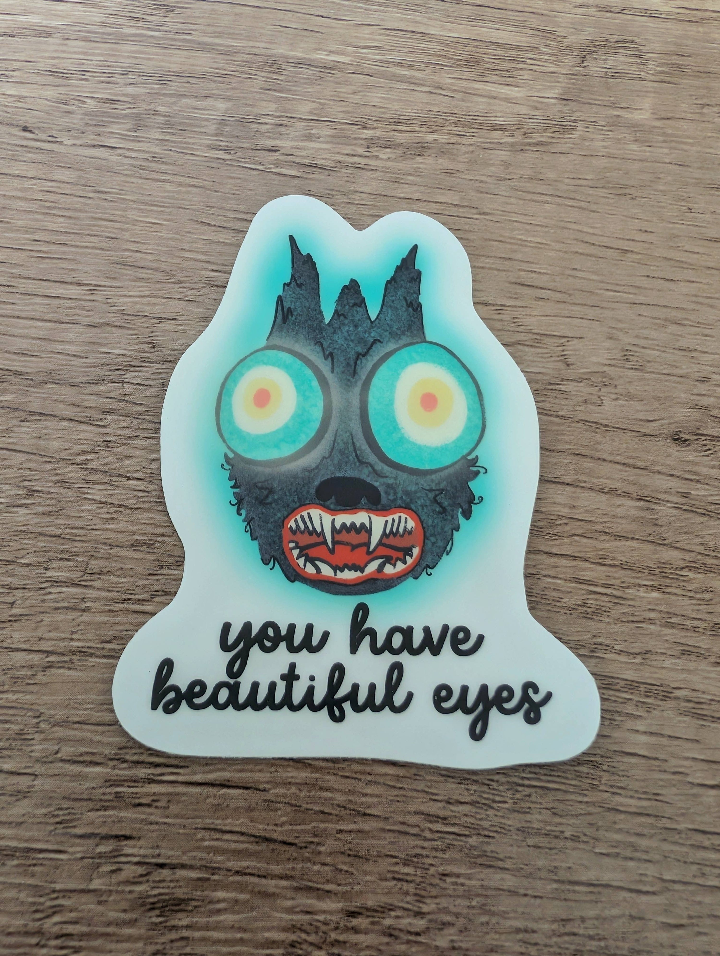 Beautiful Eyes - Glow in the Dark Over the Garden Wall Vinyl Sticker