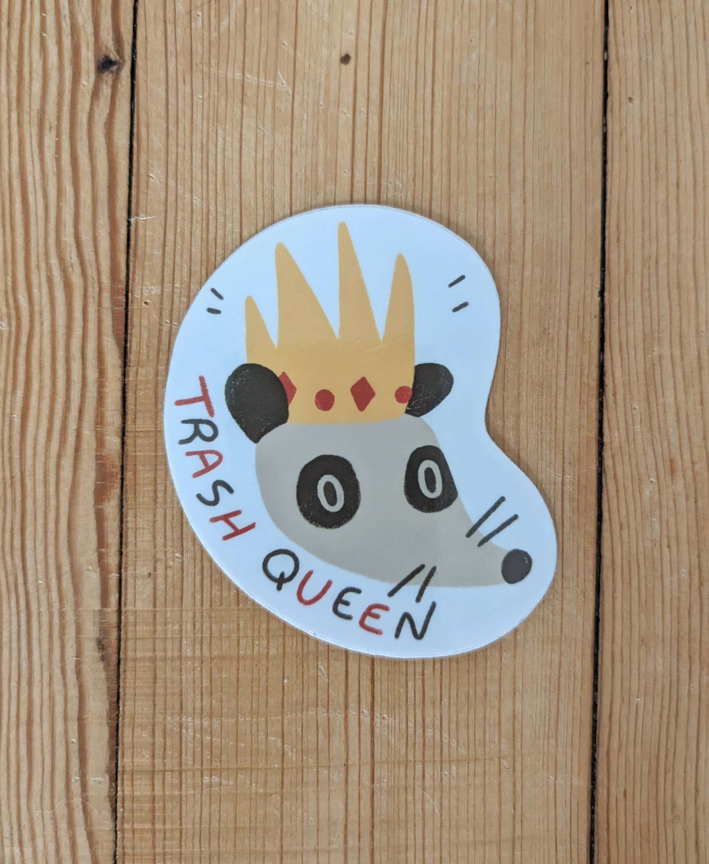 Trash Queen- Vinyl Opossum Possum Sticker