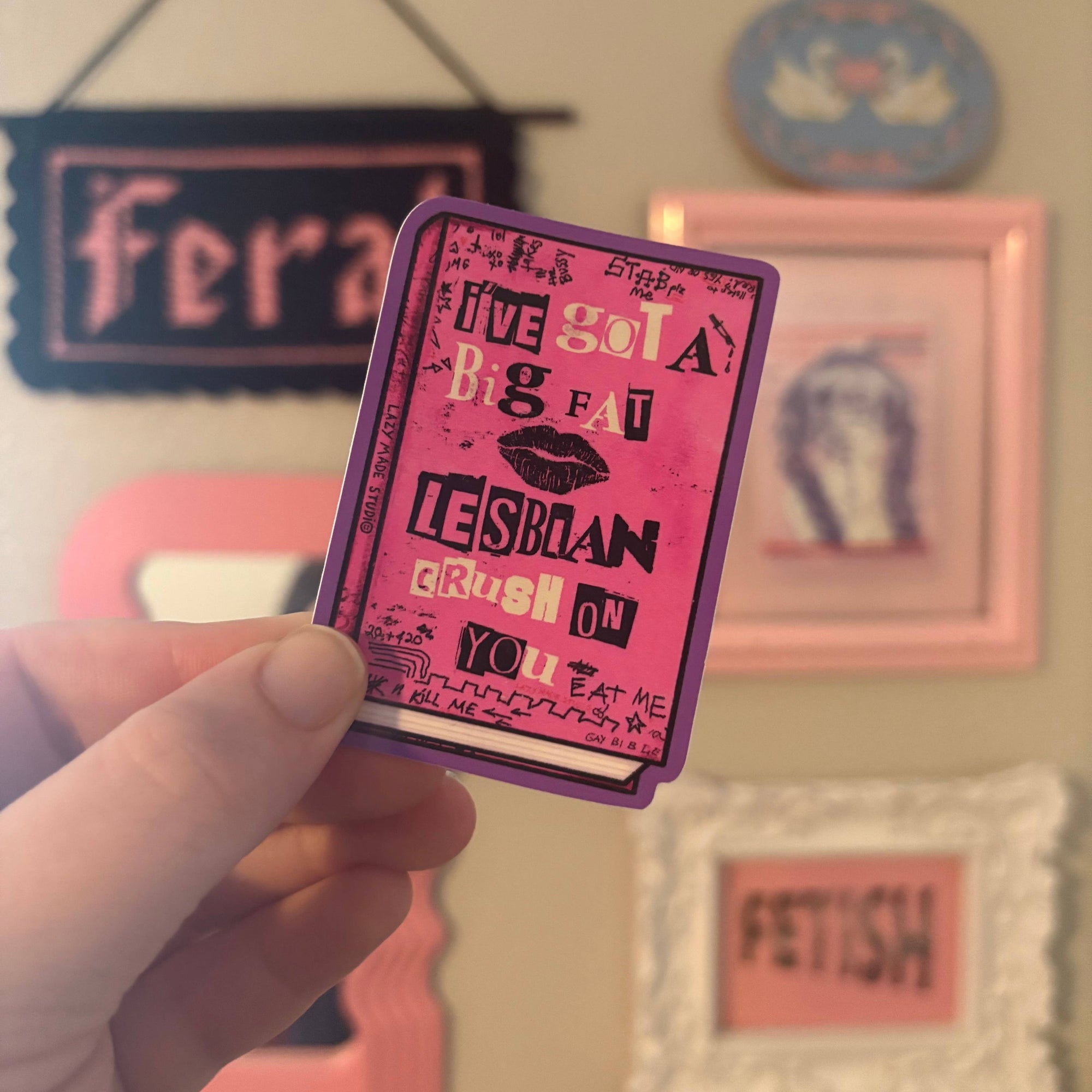 Lesbian Crush Waterproof Sticker