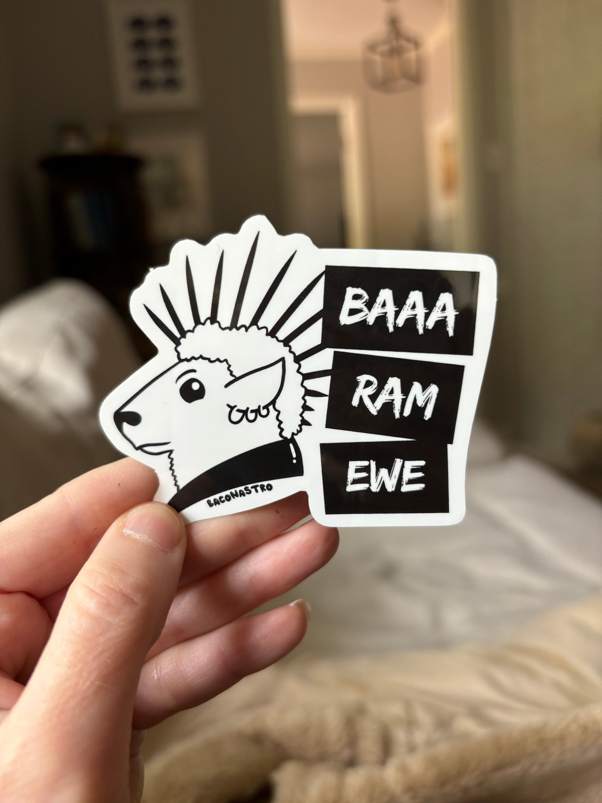 Baa Ram Ewe - Punky Sheep Sticker