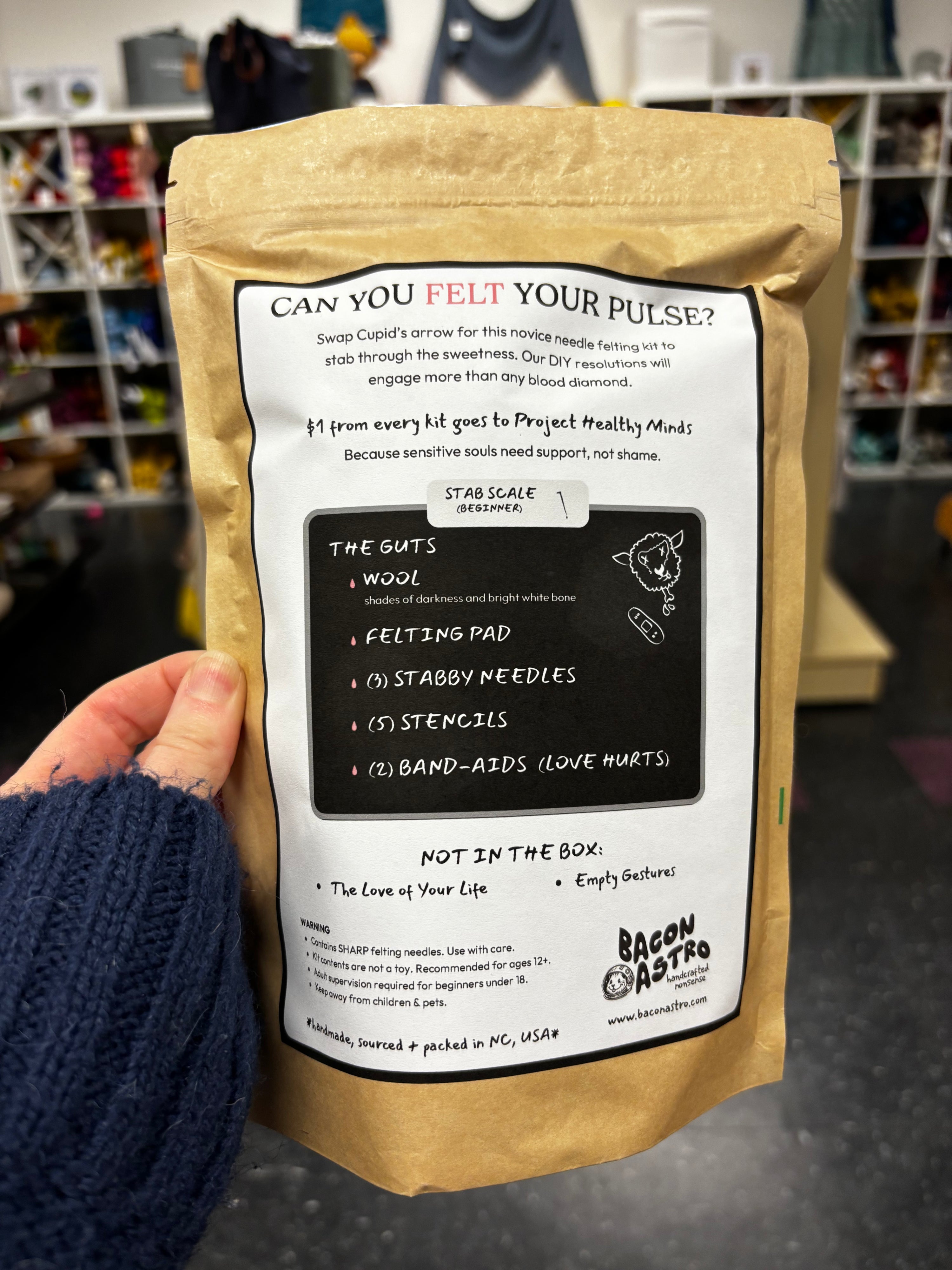 Dark Hearts Needle Felting Kit