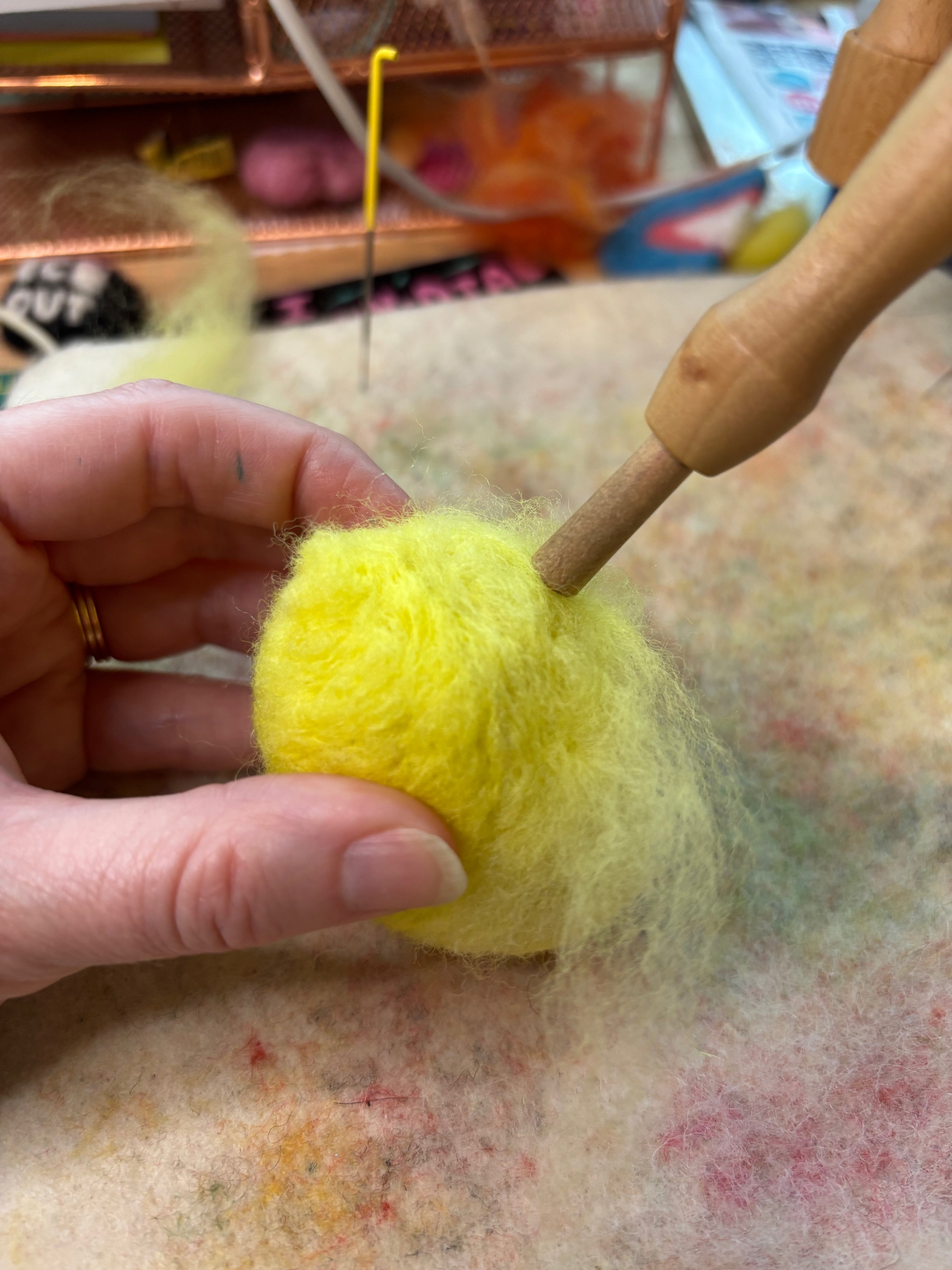 Fuzzy Fruit Bag Charms - Needle Felting Kit