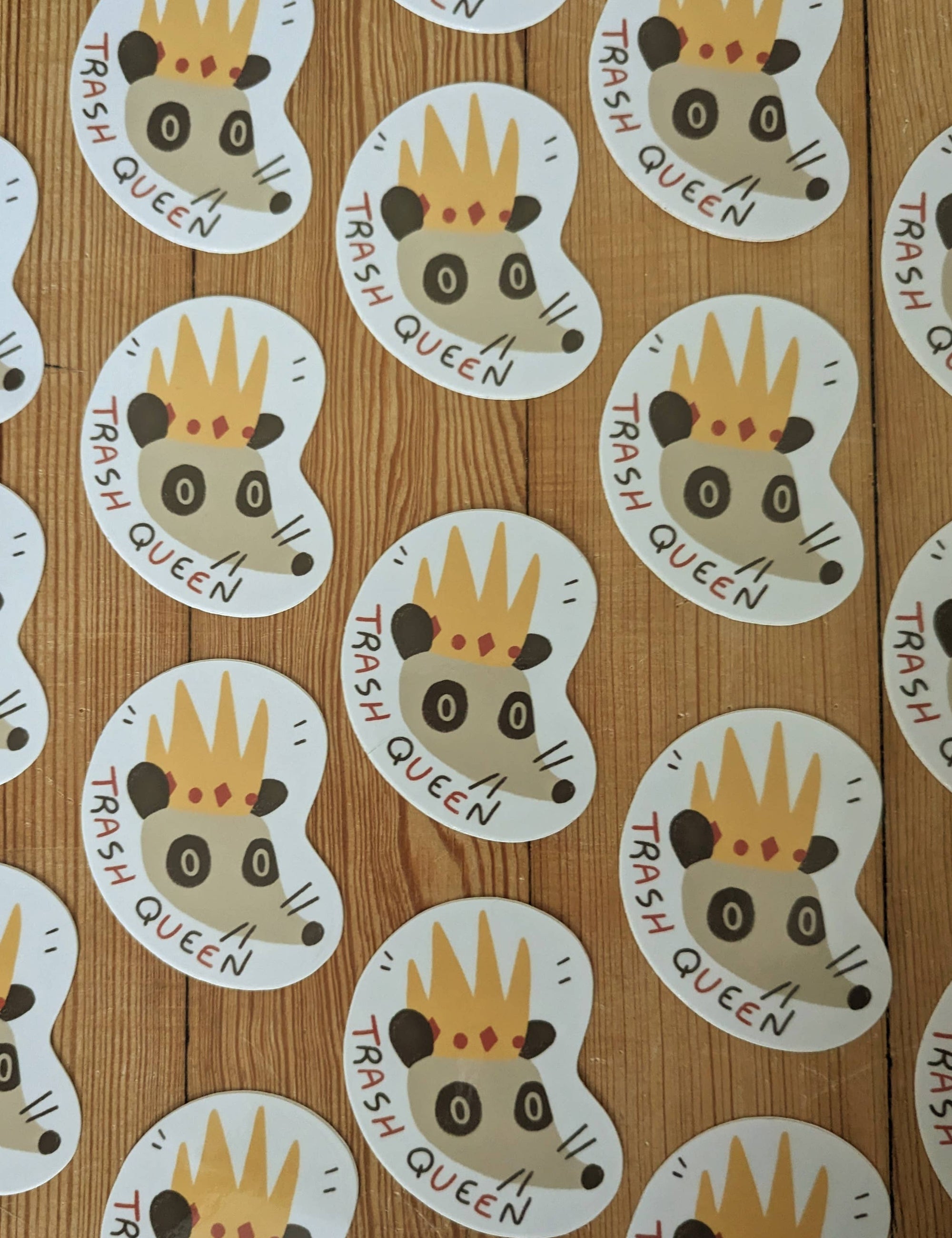 Trash Queen- Vinyl Opossum Possum Sticker