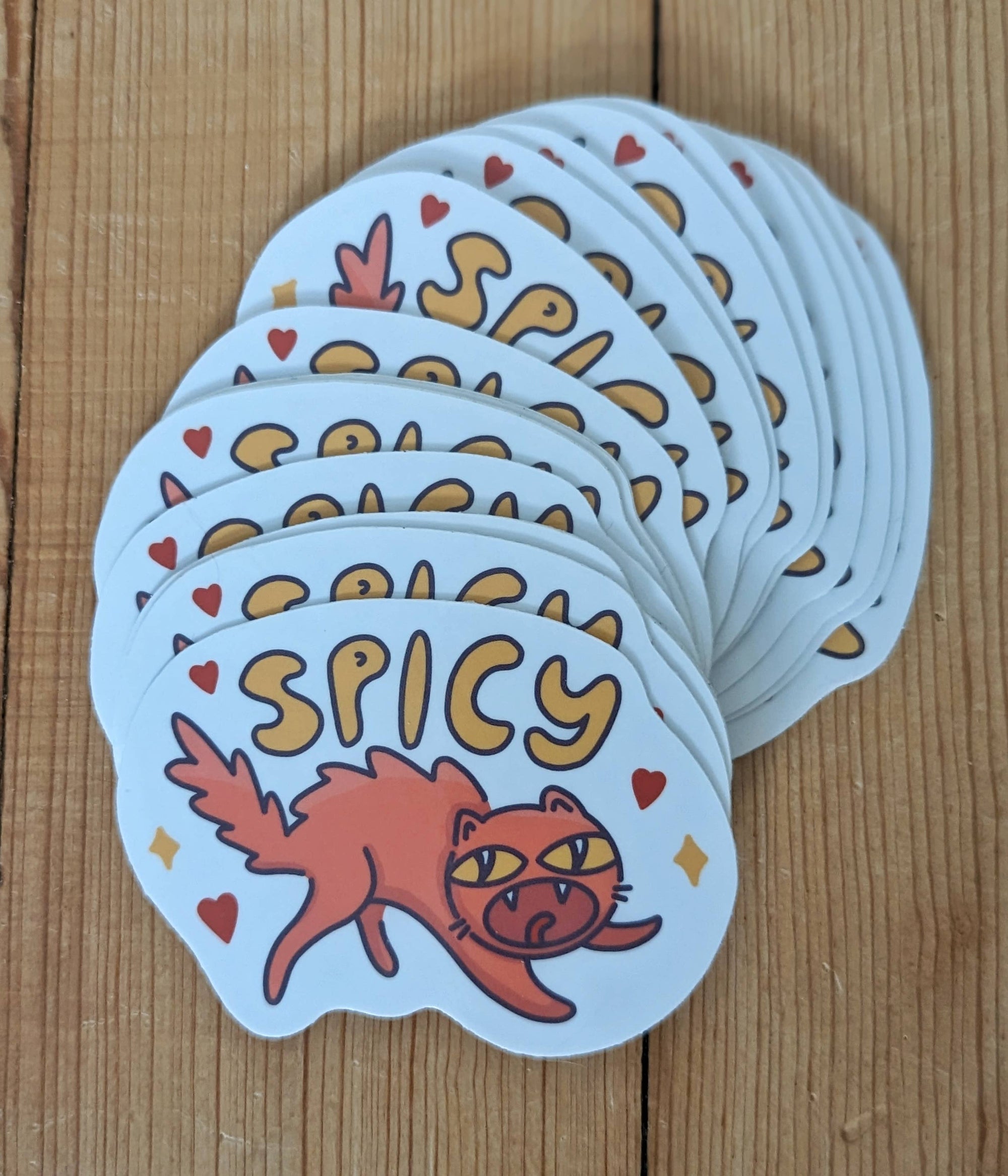 Spicy - Cute Feral Cat Vinyl Sticker