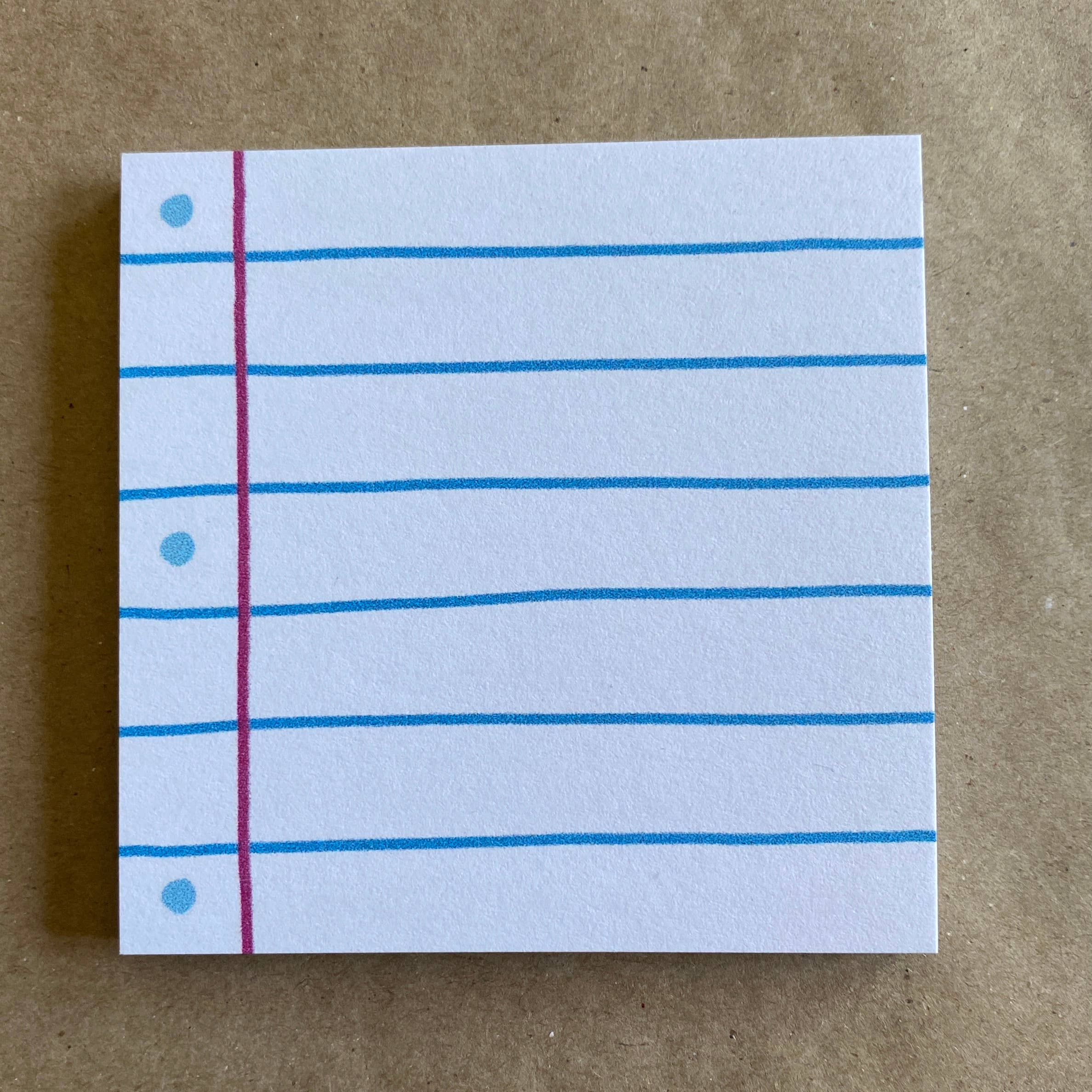 Notebook Paper Sticky Notes