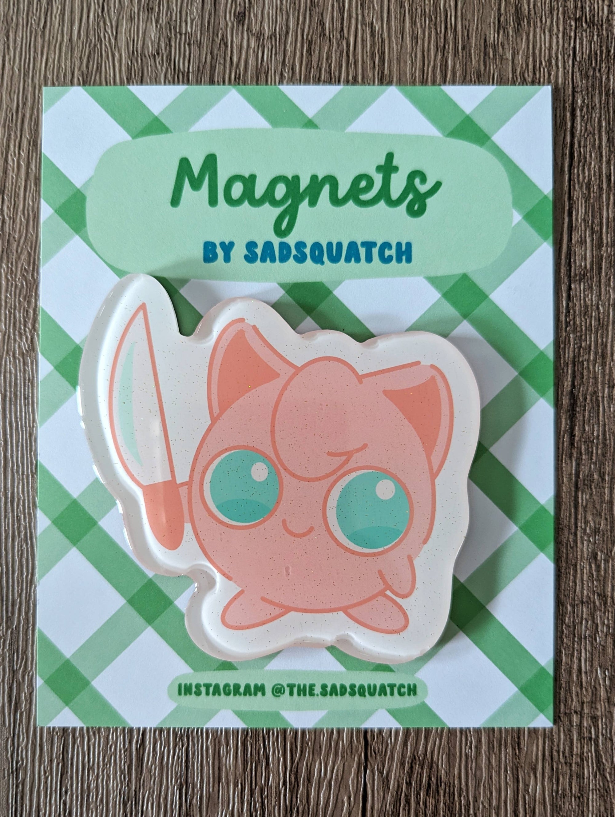 Jigglypuff Magnet - Cute Sparkly pokémon