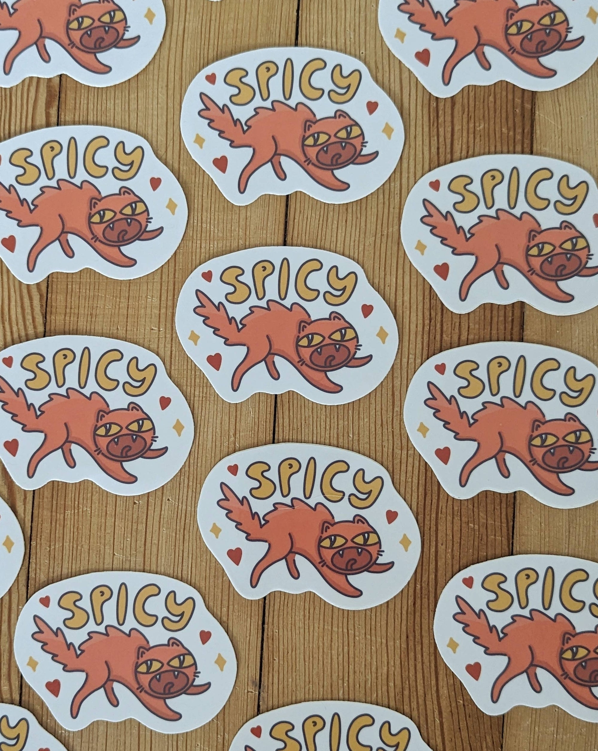 Spicy - Cute Feral Cat Vinyl Sticker