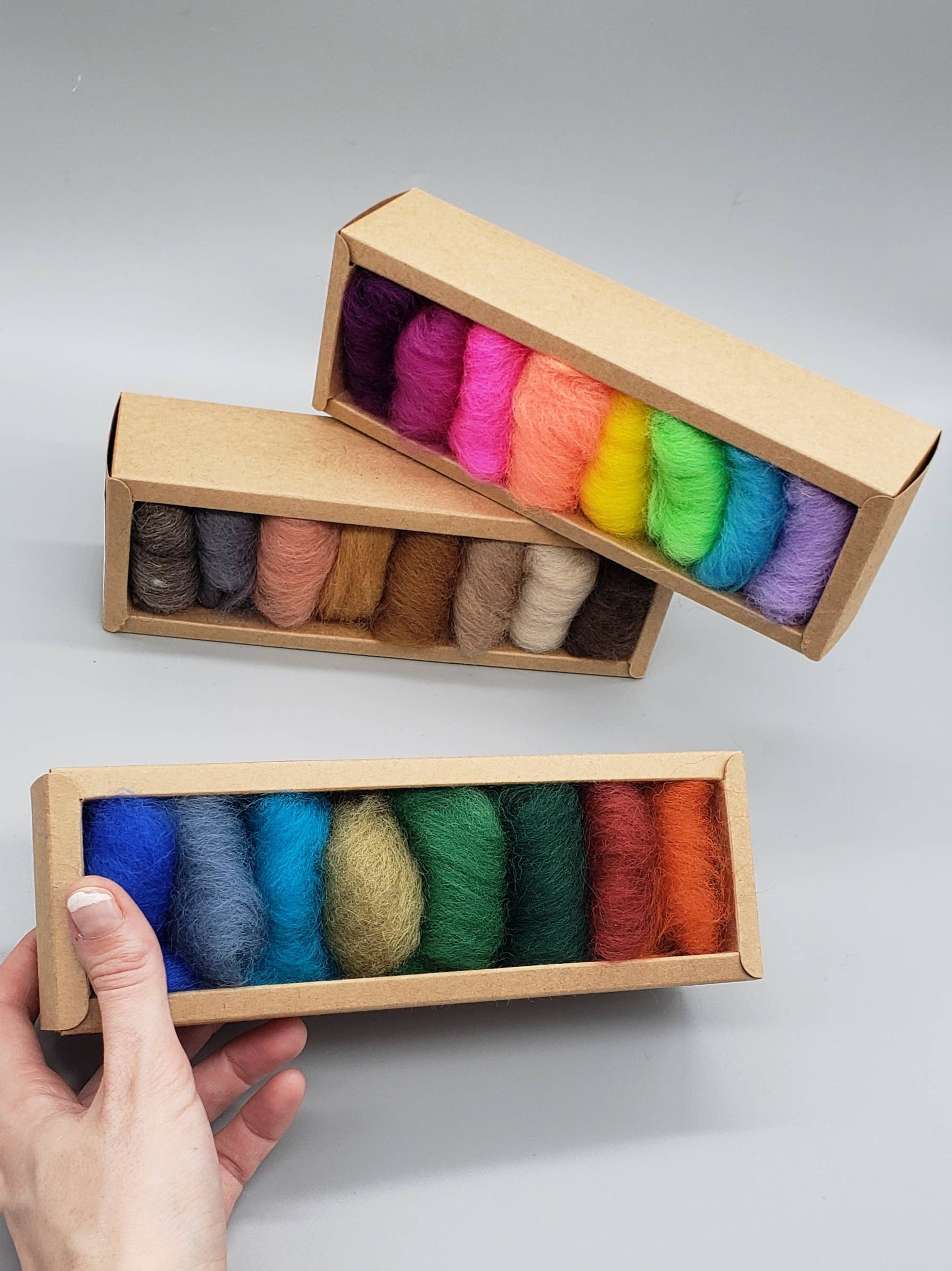 Medium Size - Extra Wool Color Box- Three Color Options