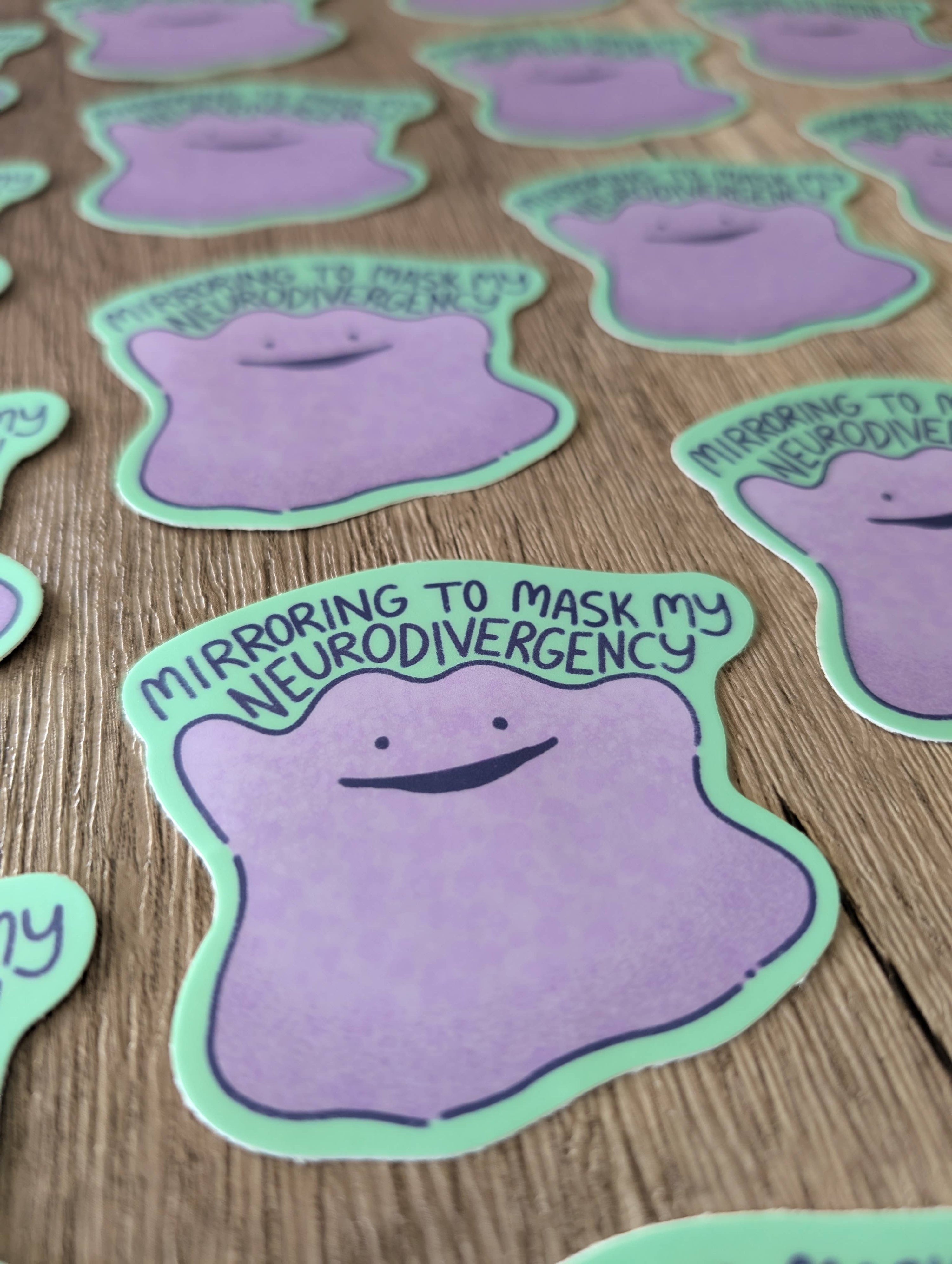 Ditto Mirroring - Cute Pokémon Nintendo Game Vinyl Sticker