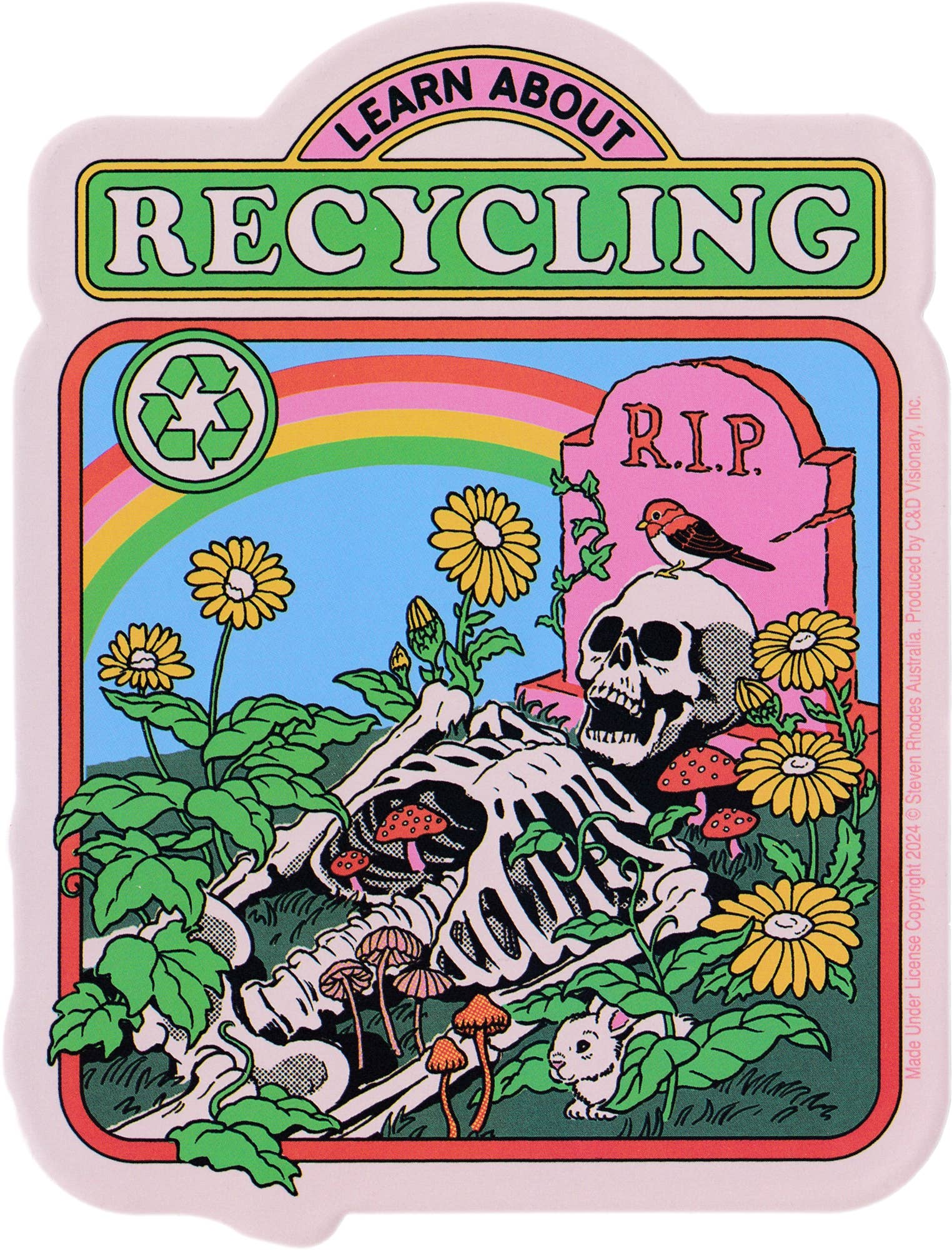 Sticker - Steven Rhodes - Learn About Recycling - Skeleton