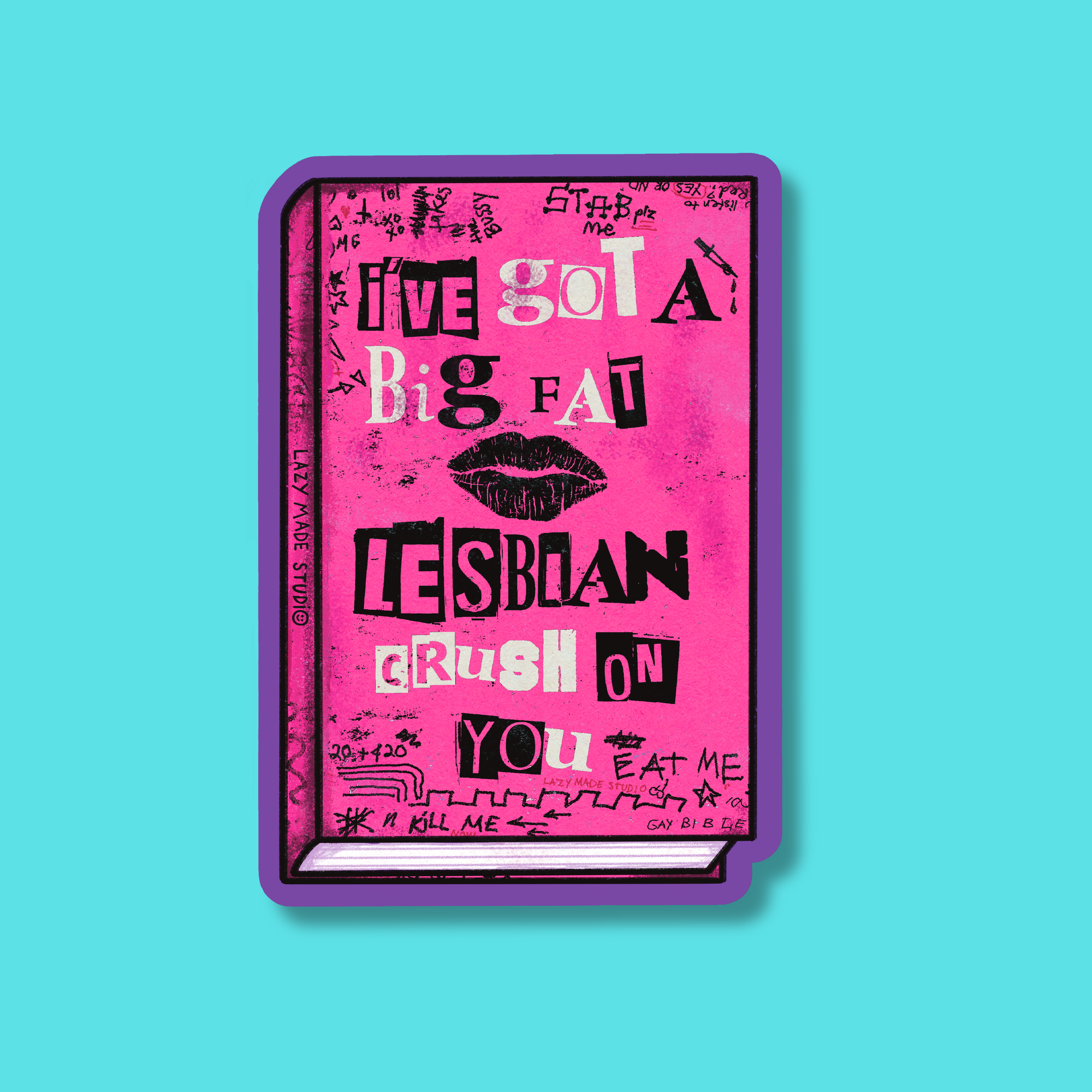 Lesbian Crush Waterproof Sticker