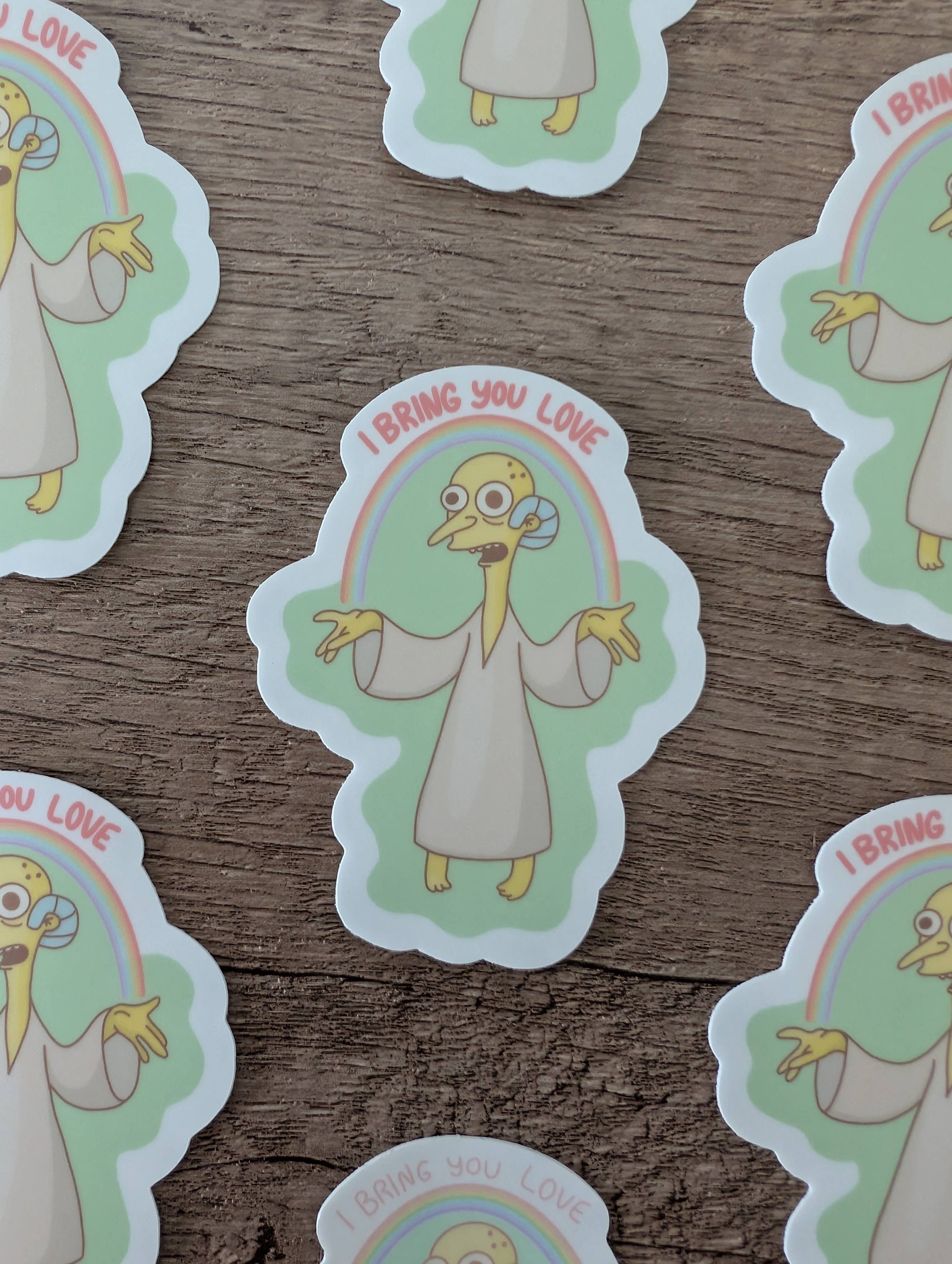 I Bring You Love - Cute Mr. Burns Simpsons Vinyl Sticker