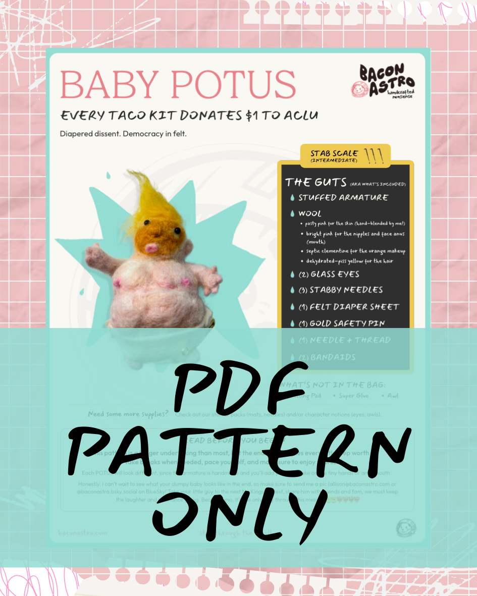 Baby POTUS - Needle Felting Pattern PDF